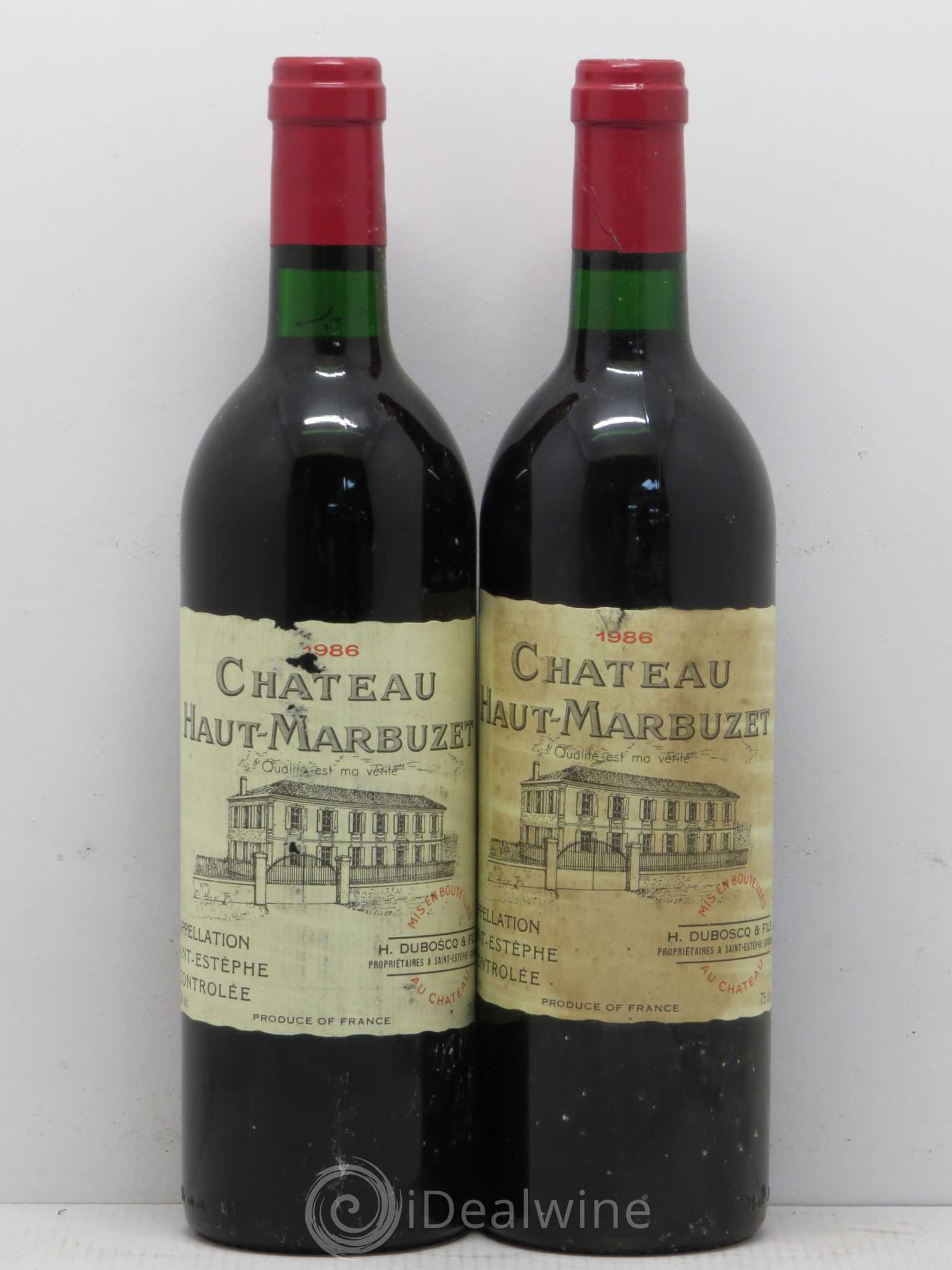 Château Haut Marbuzet (sans prix de réserve) 1986 - Lot de 2 bouteilles - 0
