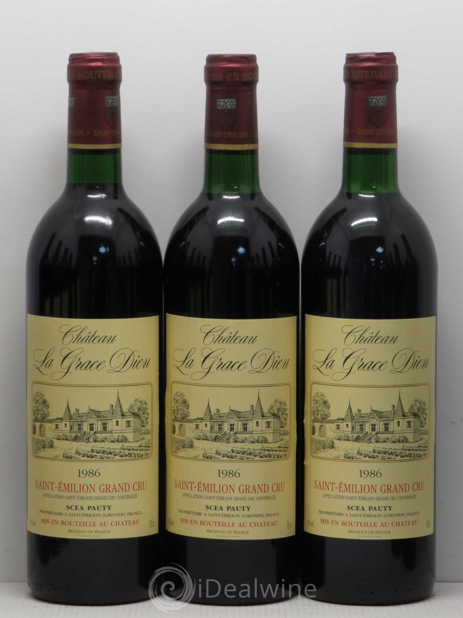 Château la Grâce Dieu (sans prix de réserve) 1986 - Lot de 12 bouteilles - 1