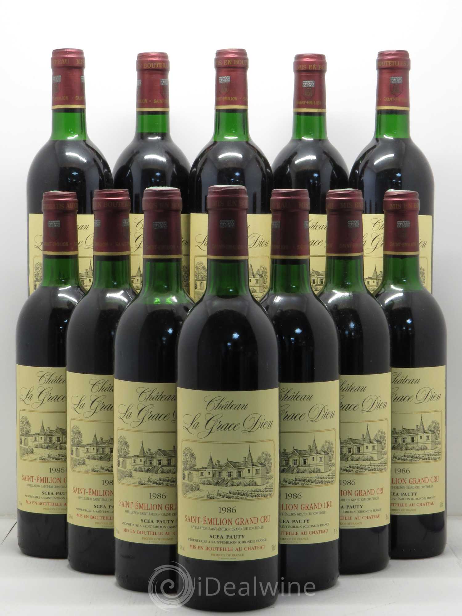 Château la Grâce Dieu (sans prix de réserve) 1986 - Lot de 12 bouteilles - 0