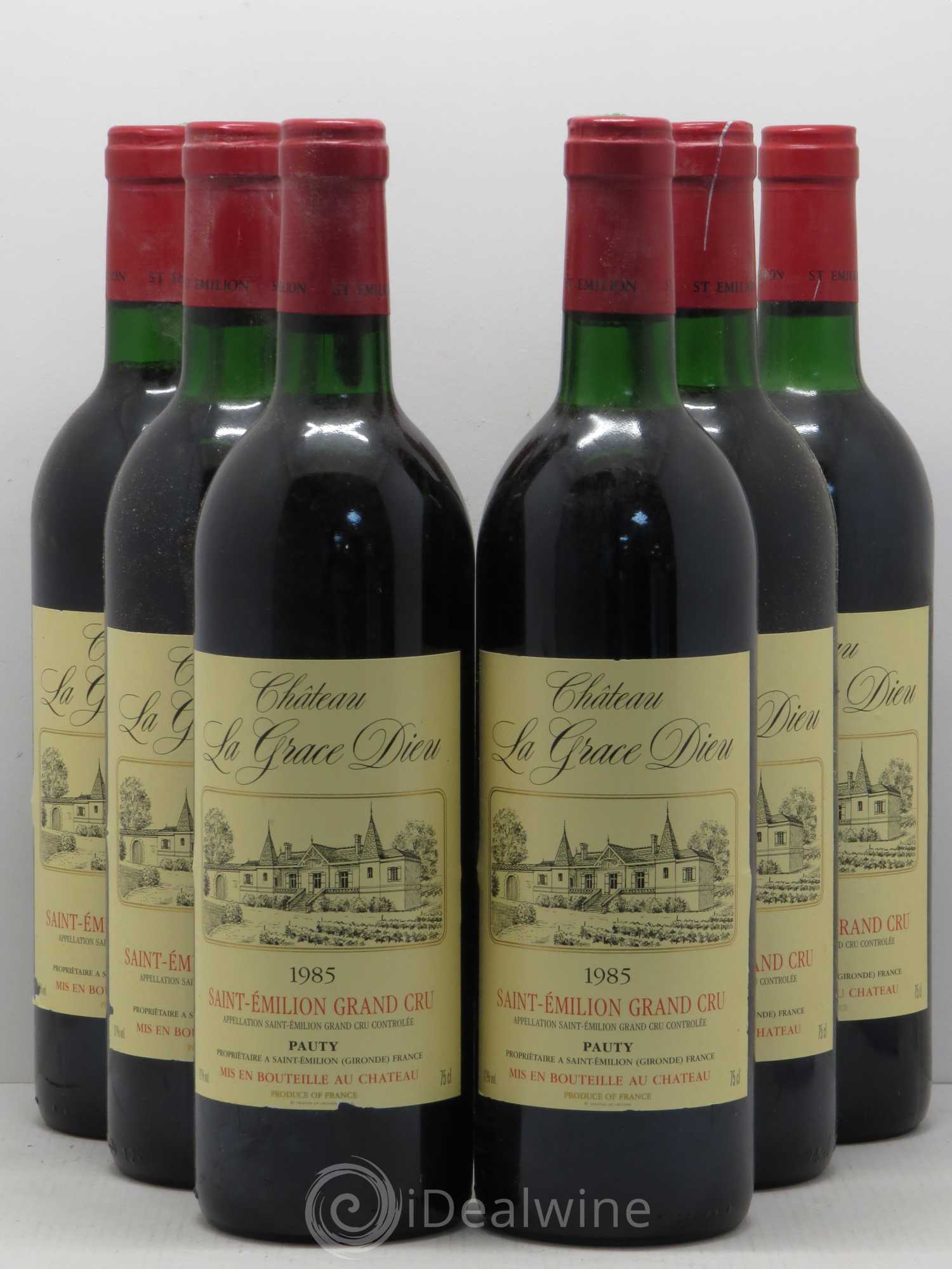 Château la Grâce Dieu (sans prix de réserve) 1985 - Lot de 6 bouteilles - 0