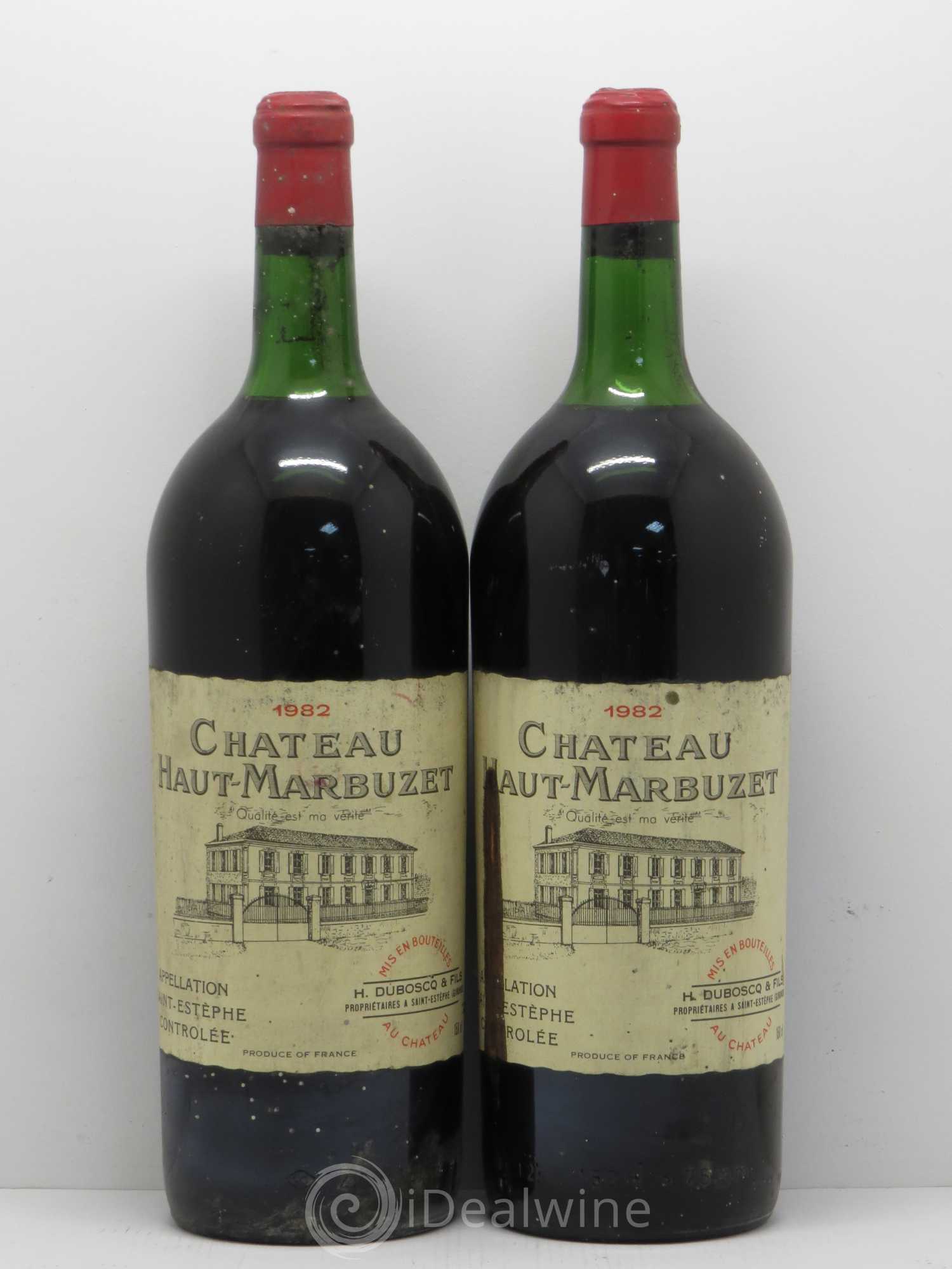 Château Haut Marbuzet 1982 - Lot de 2 magnums - 0