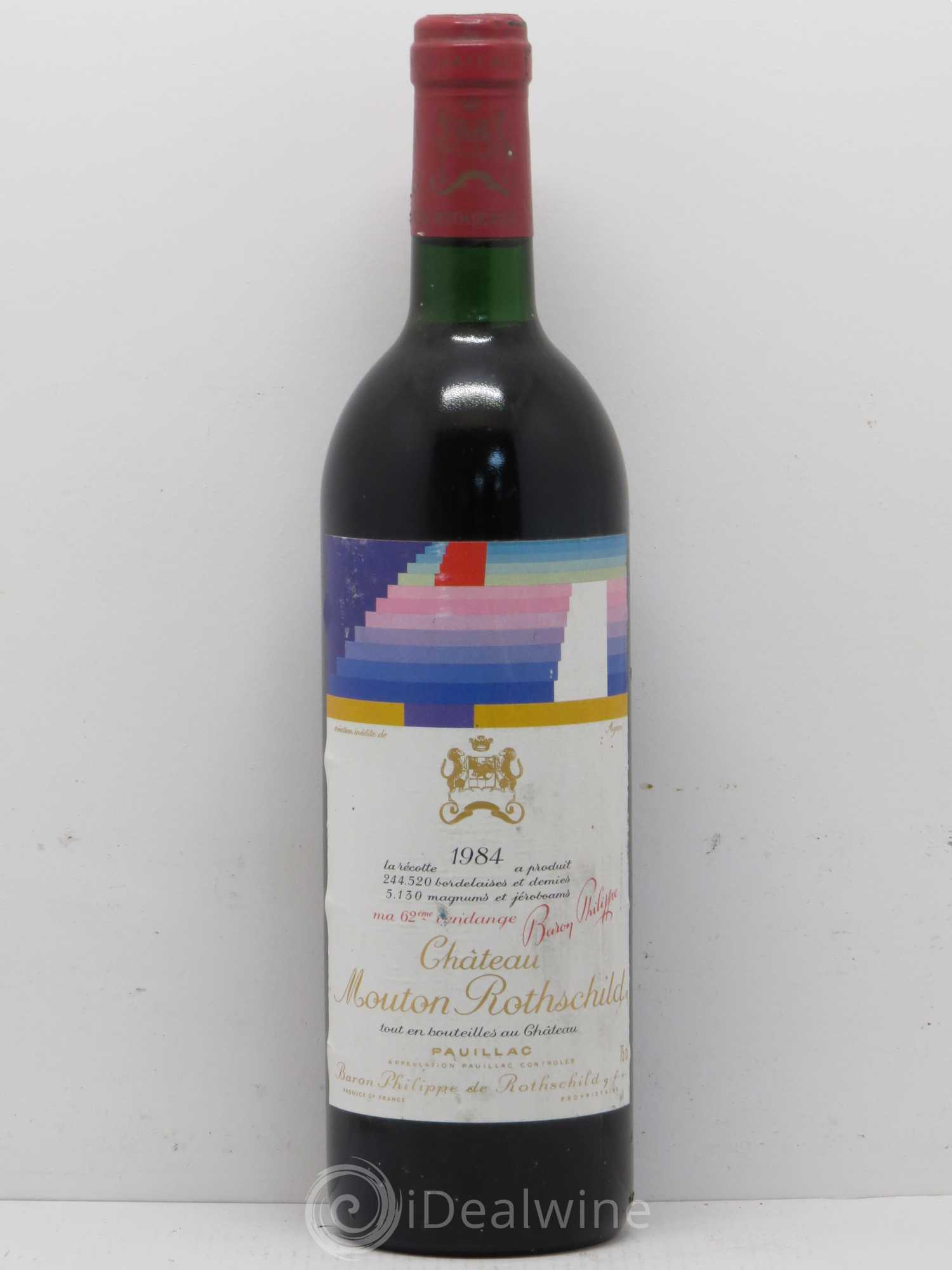 Château Mouton Rothschild 1er Grand Cru Classé 1984 - Lot de 1 bouteille - 0