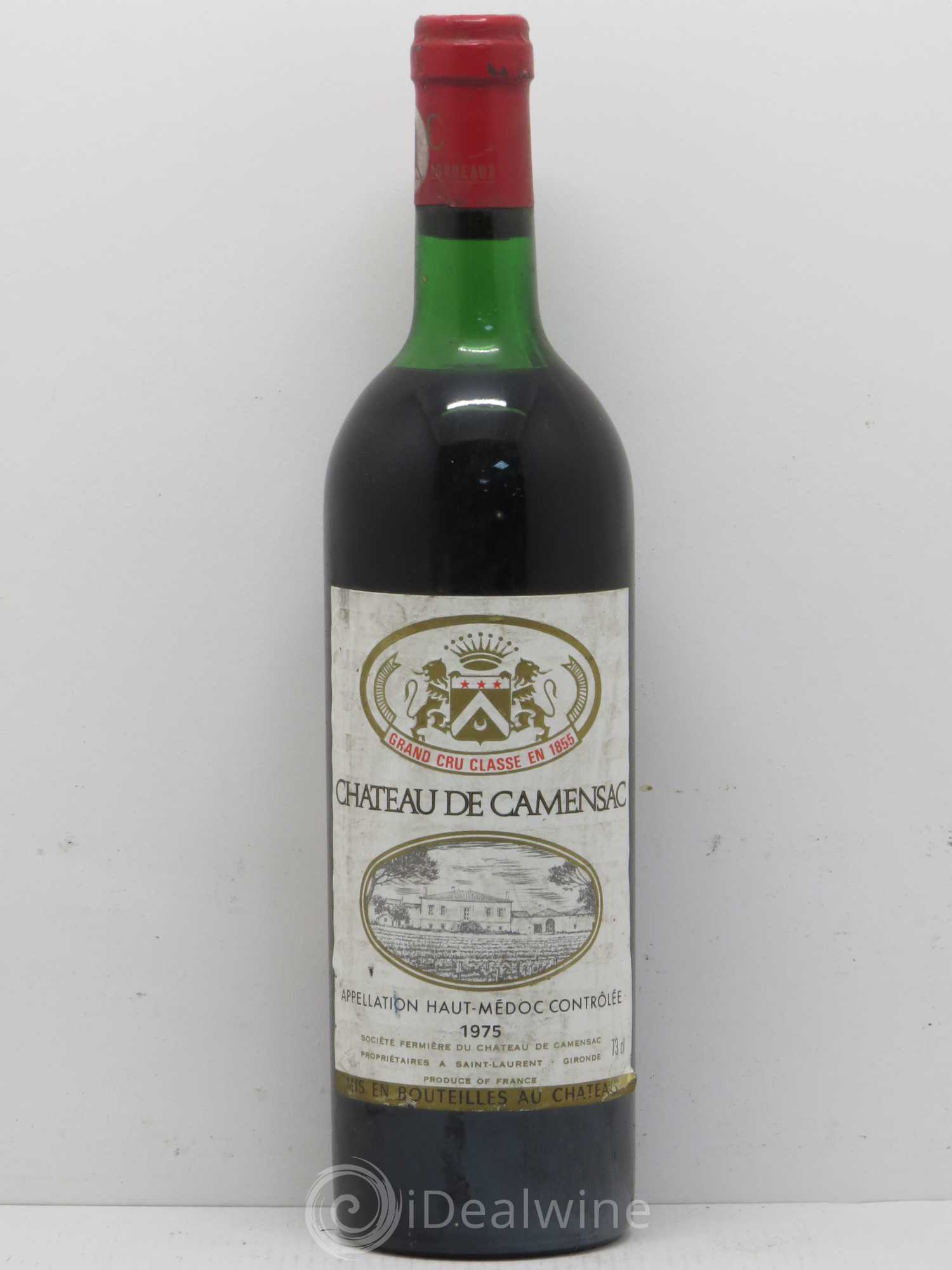 Château Camensac 5ème Grand Cru Classé 1975 - Lot de 1 bouteille - 0