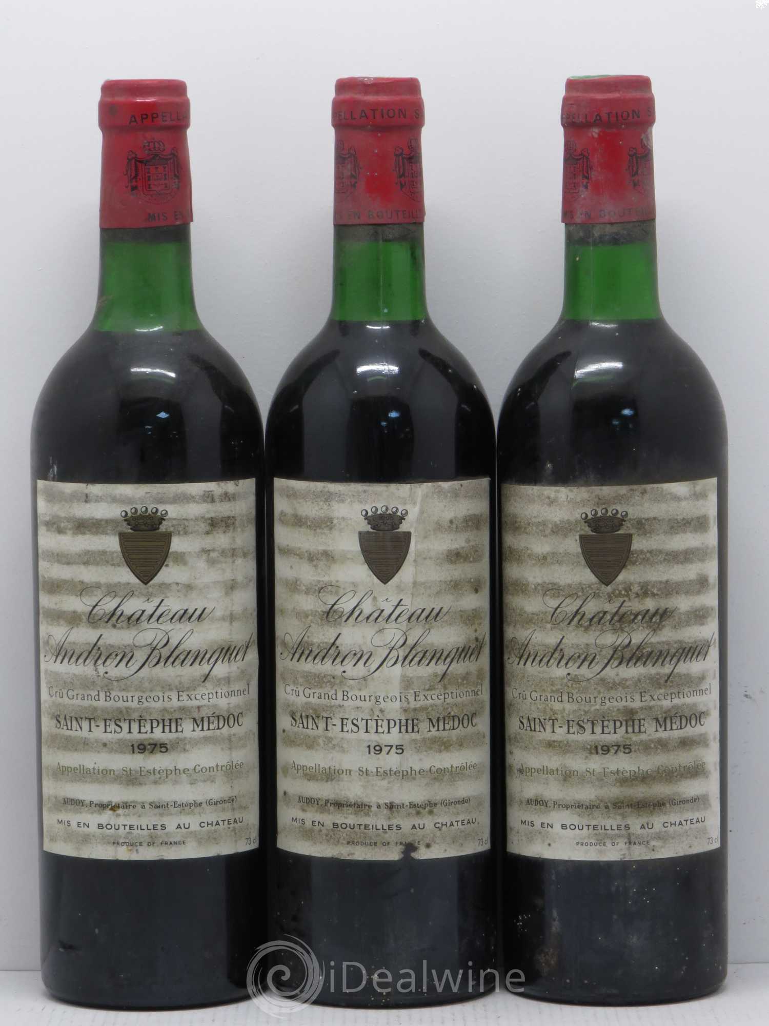 Château Andron Blanquet Cru Bourgeois 1975 - Lot de 3 bouteilles - 0
