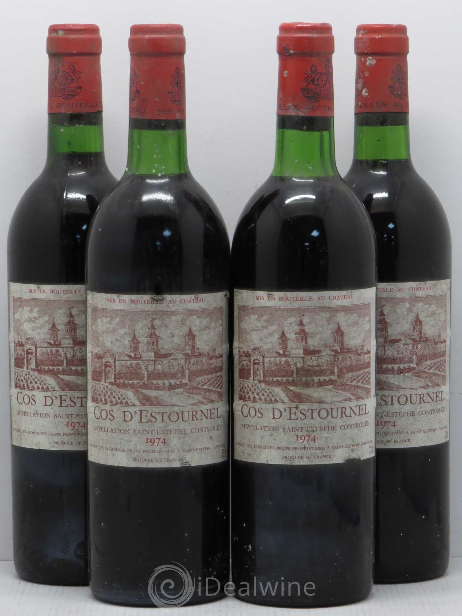 Cos d'Estournel 2ème Grand Cru Classé 1974 - Lot de 4 bouteilles - 0