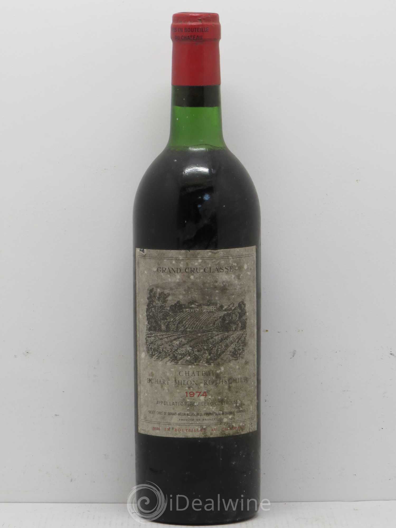 Château Duhart-Milon 4ème Grand Cru Classé 1974 - Lot de 1 bouteille - 0