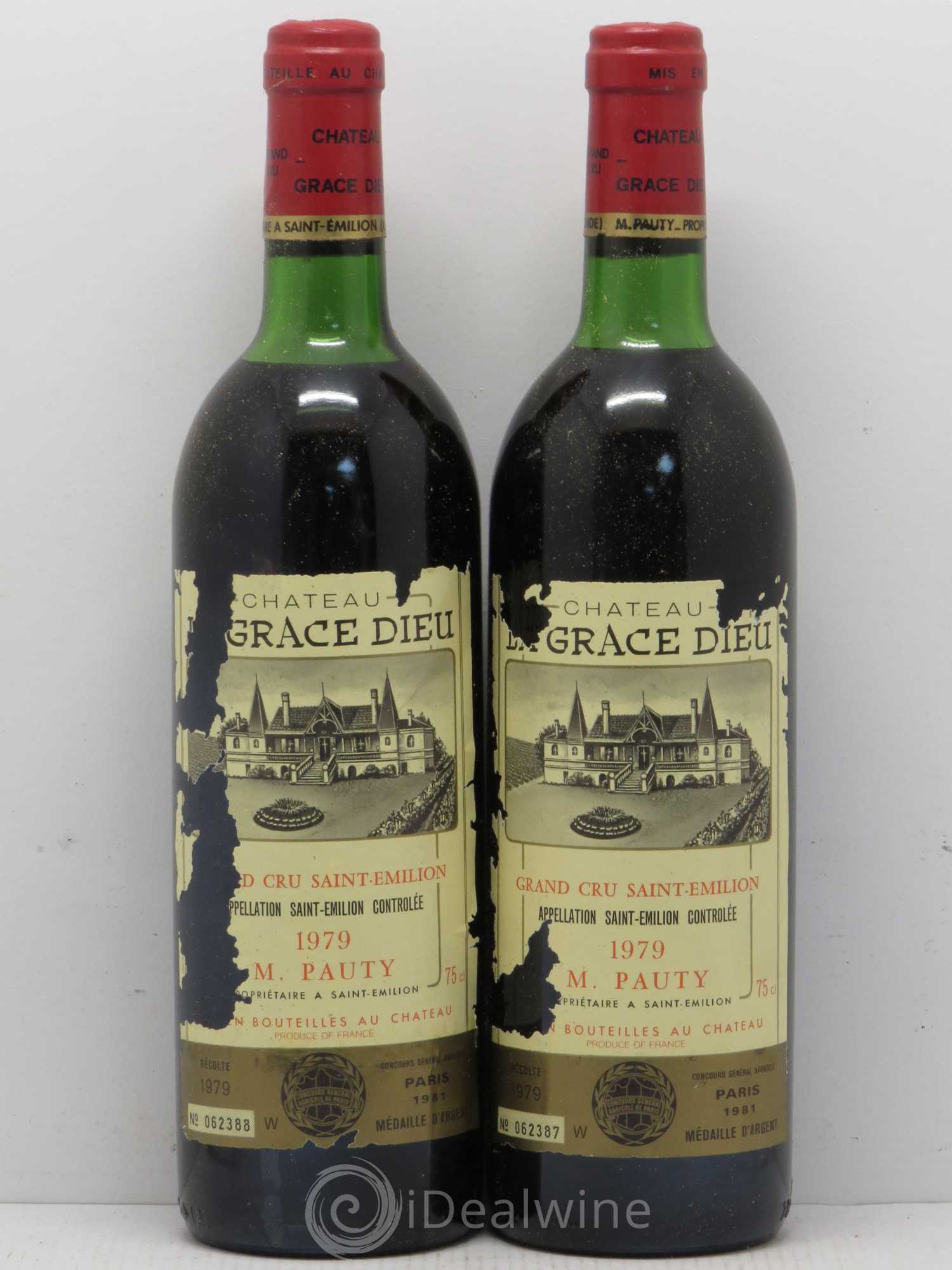 Château la Grâce Dieu 1979 - Lot de 2 bouteilles - 0