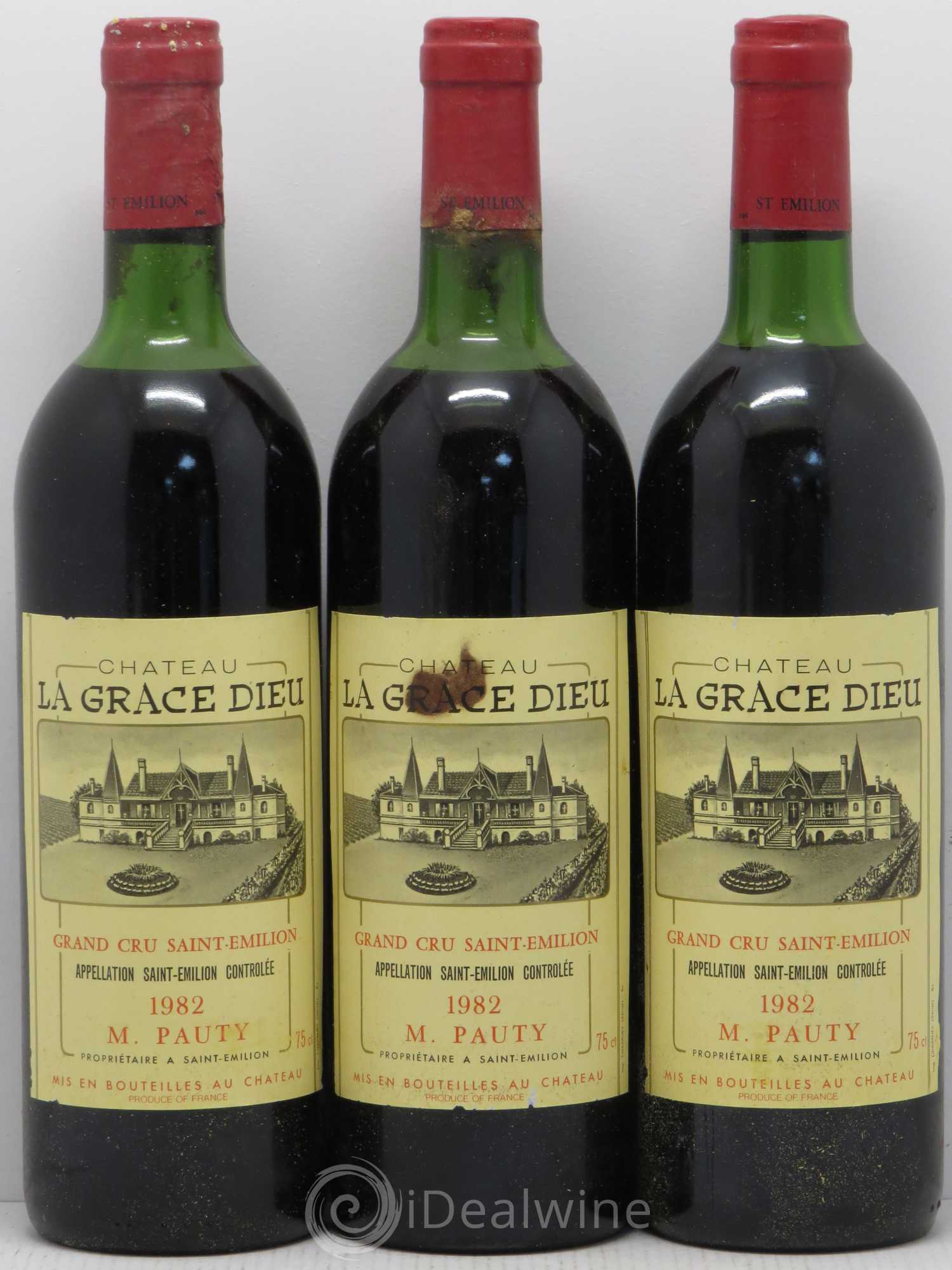 Château la Grâce Dieu (sans prix de réserve) 1982 - Lot de 3 bouteilles - 0