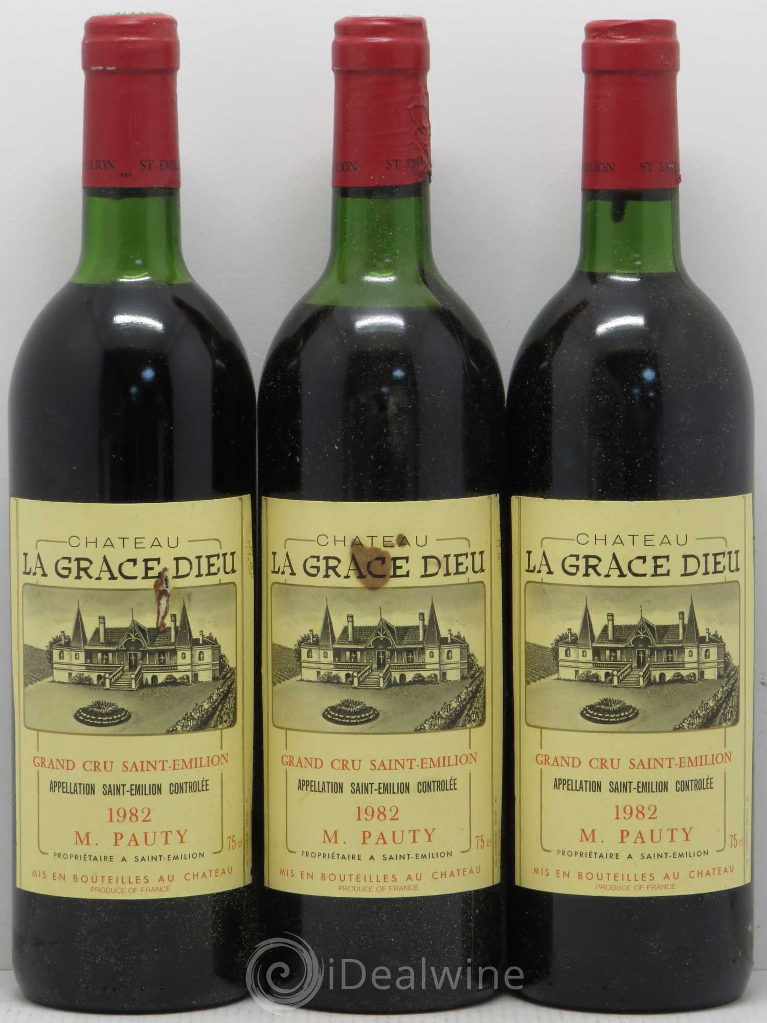 Château la Grâce Dieu (sans prix de réserve) 1982 - Lot de 3 bouteilles - 0