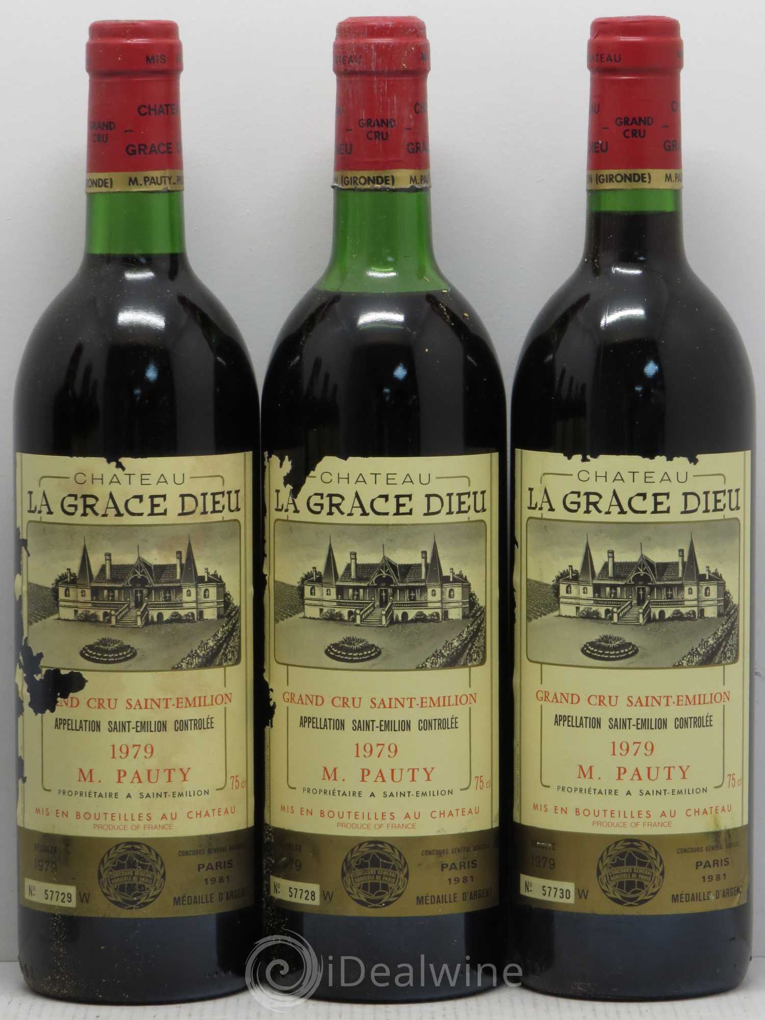 Château la Grâce Dieu (sans prix de réserve) 1979 - Lot de 6 bouteilles - 1