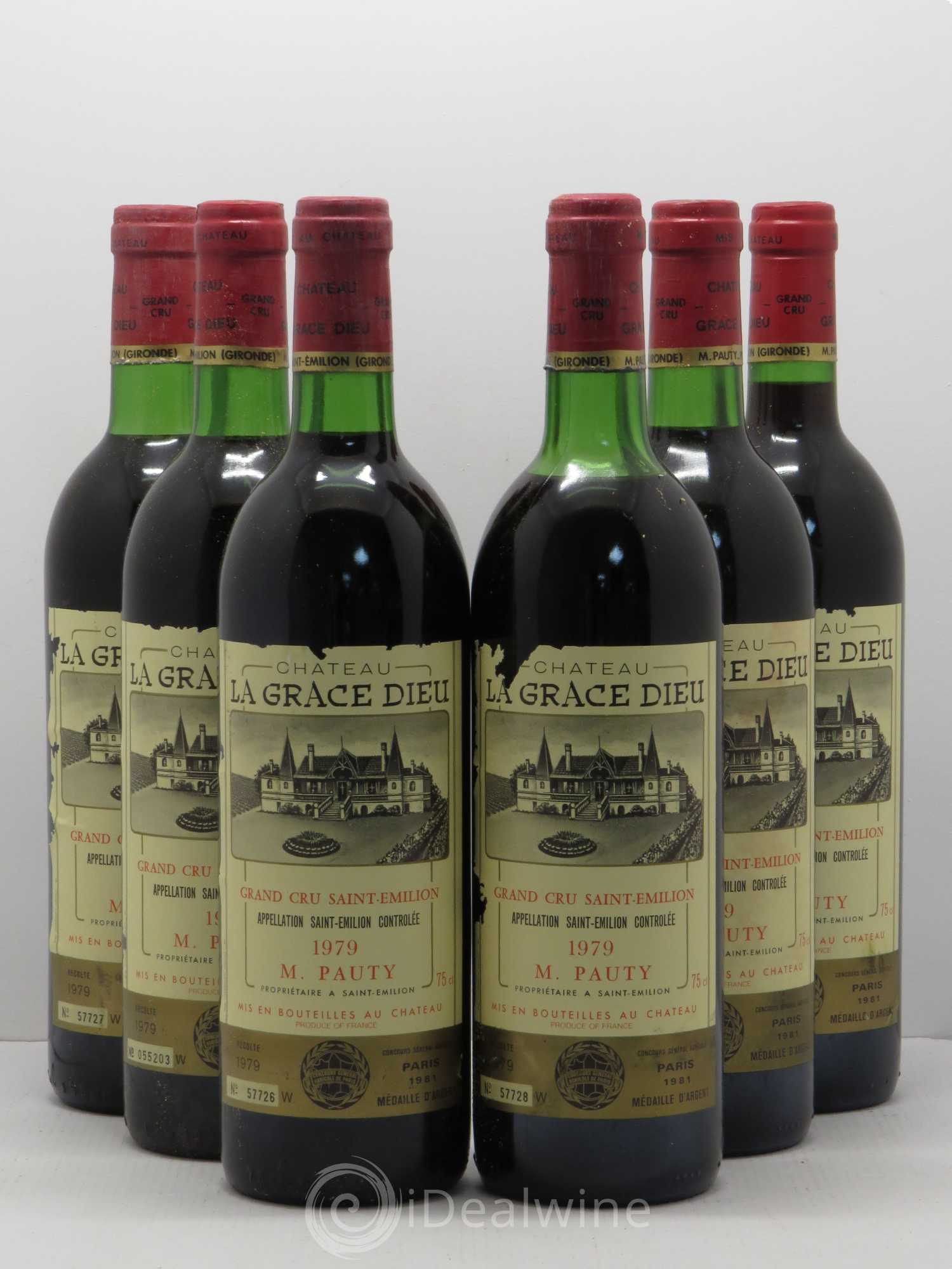Château la Grâce Dieu (sans prix de réserve) 1979 - Lot de 6 bouteilles - 0