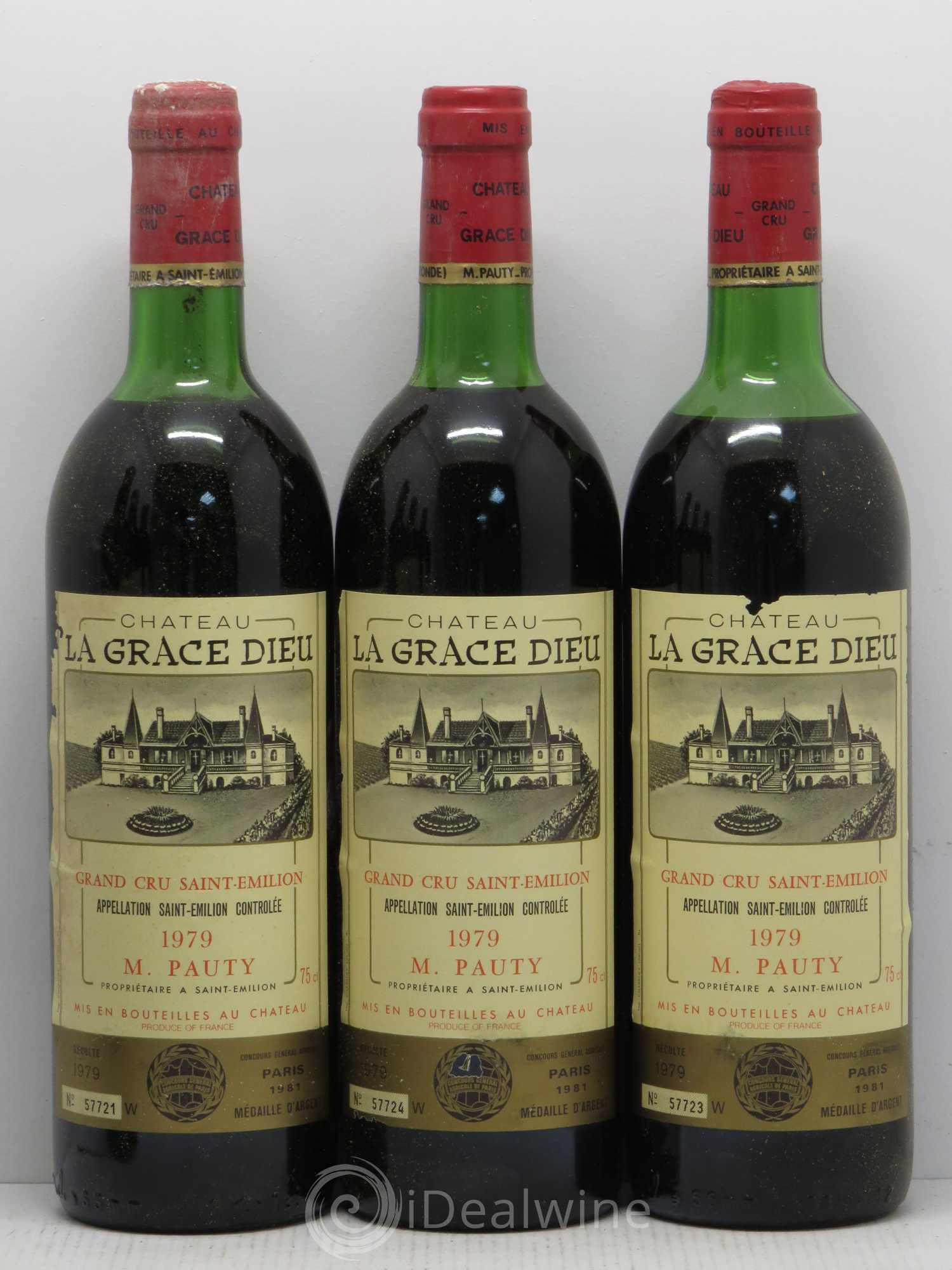 Château la Grâce Dieu (sans prix de réserve) 1979 - Lot de 6 bouteilles - 1