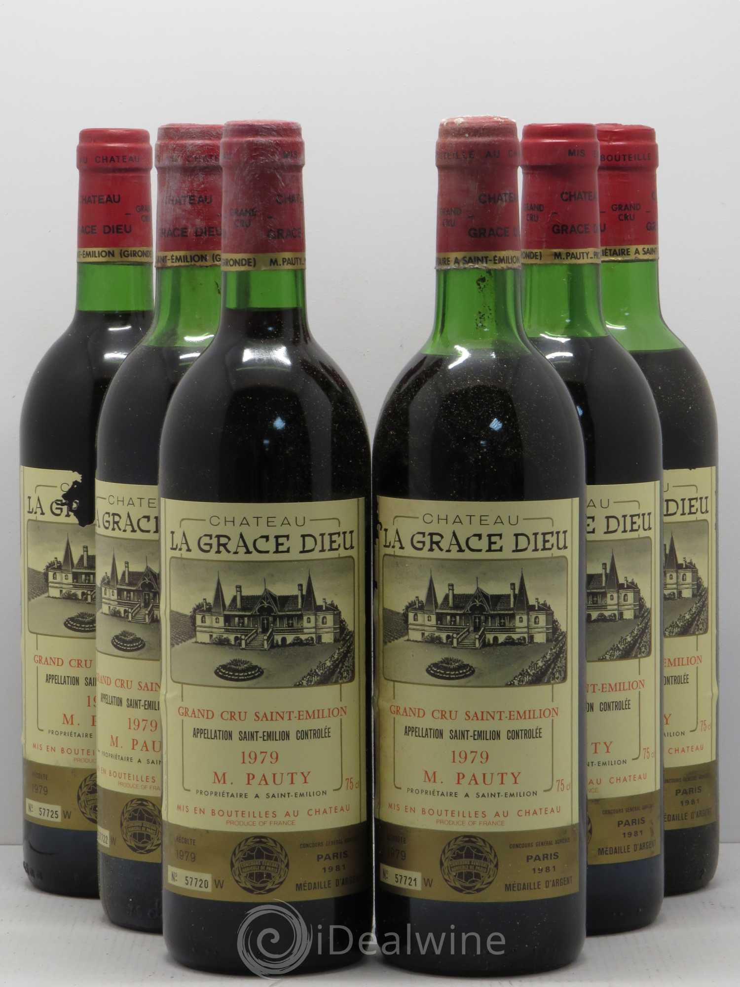 Château la Grâce Dieu (sans prix de réserve) 1979 - Lot de 6 bouteilles - 0