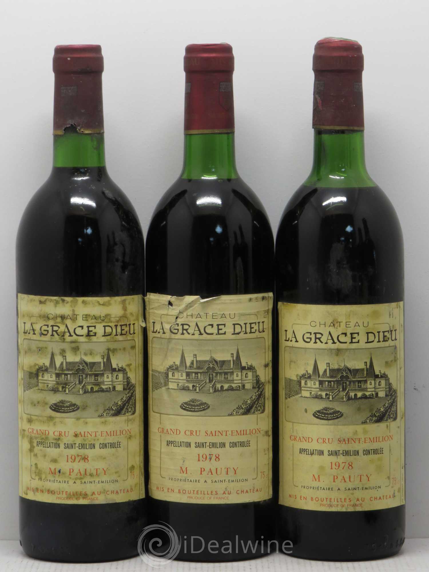 Château la Grâce Dieu 1978 - Lot de 5 bouteilles - 1