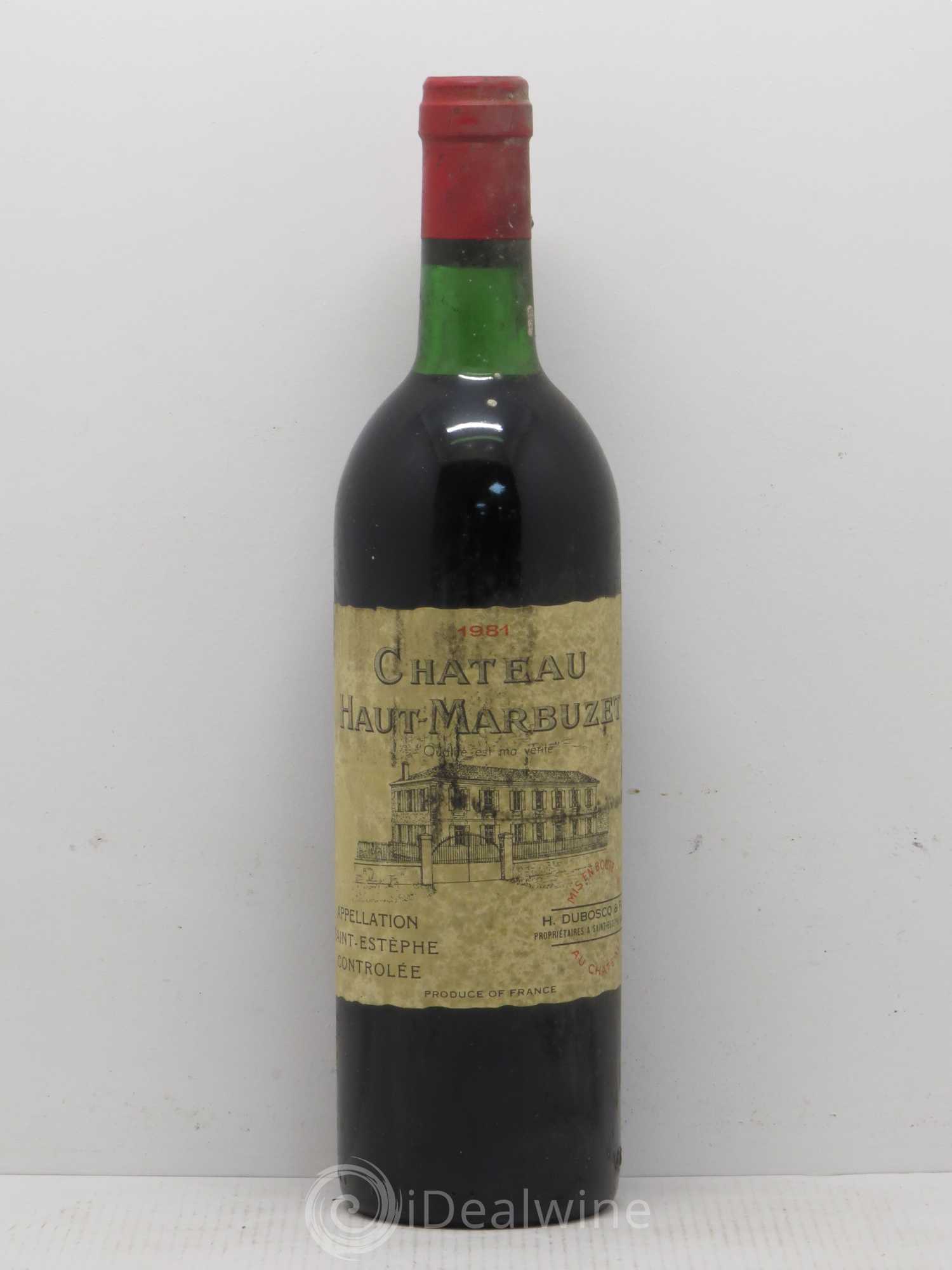Château Haut Marbuzet 1981 - Lot de 1 bouteille - 0