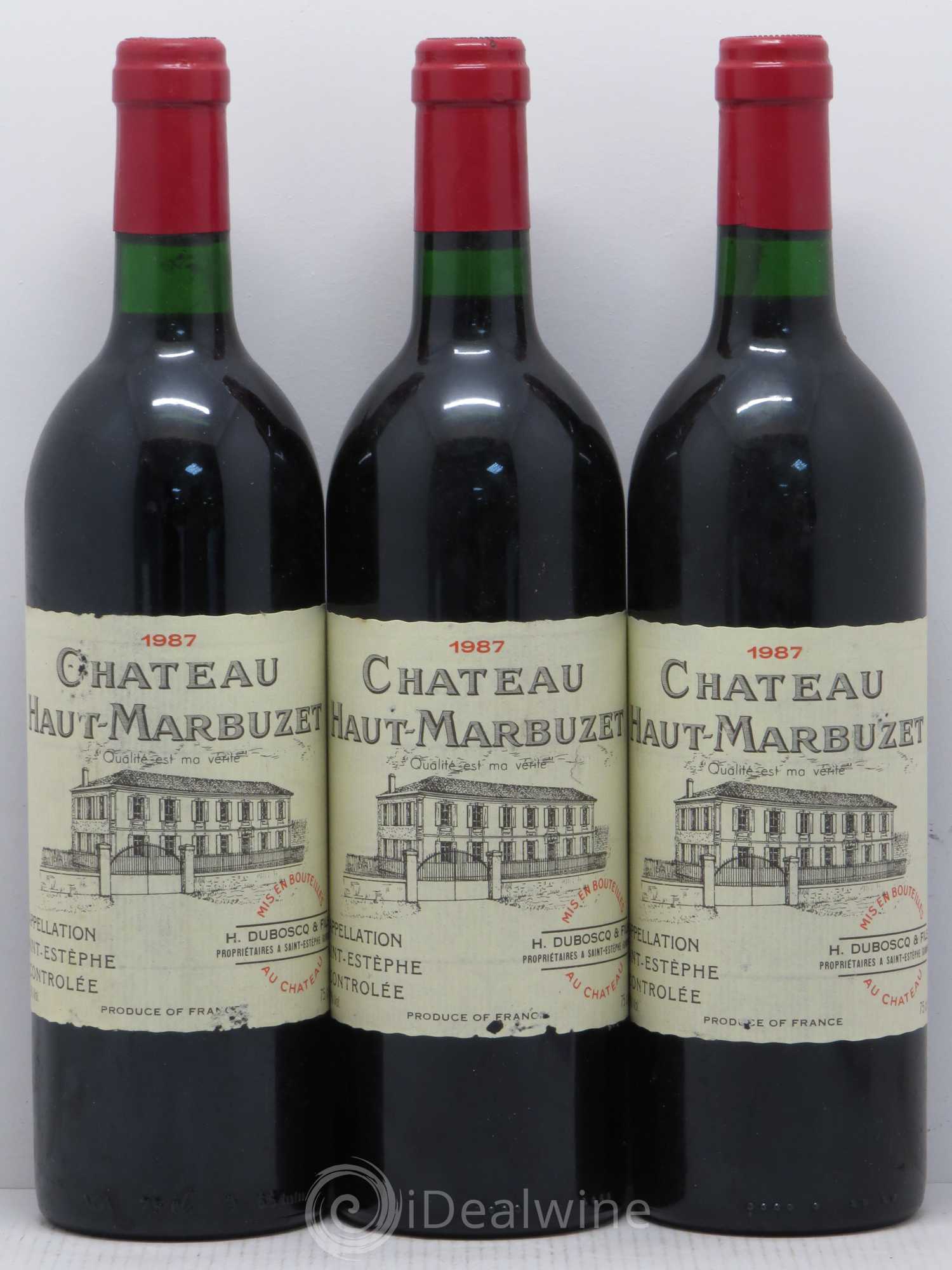 Château Haut Marbuzet 1987 - Lot de 6 bouteilles - 2