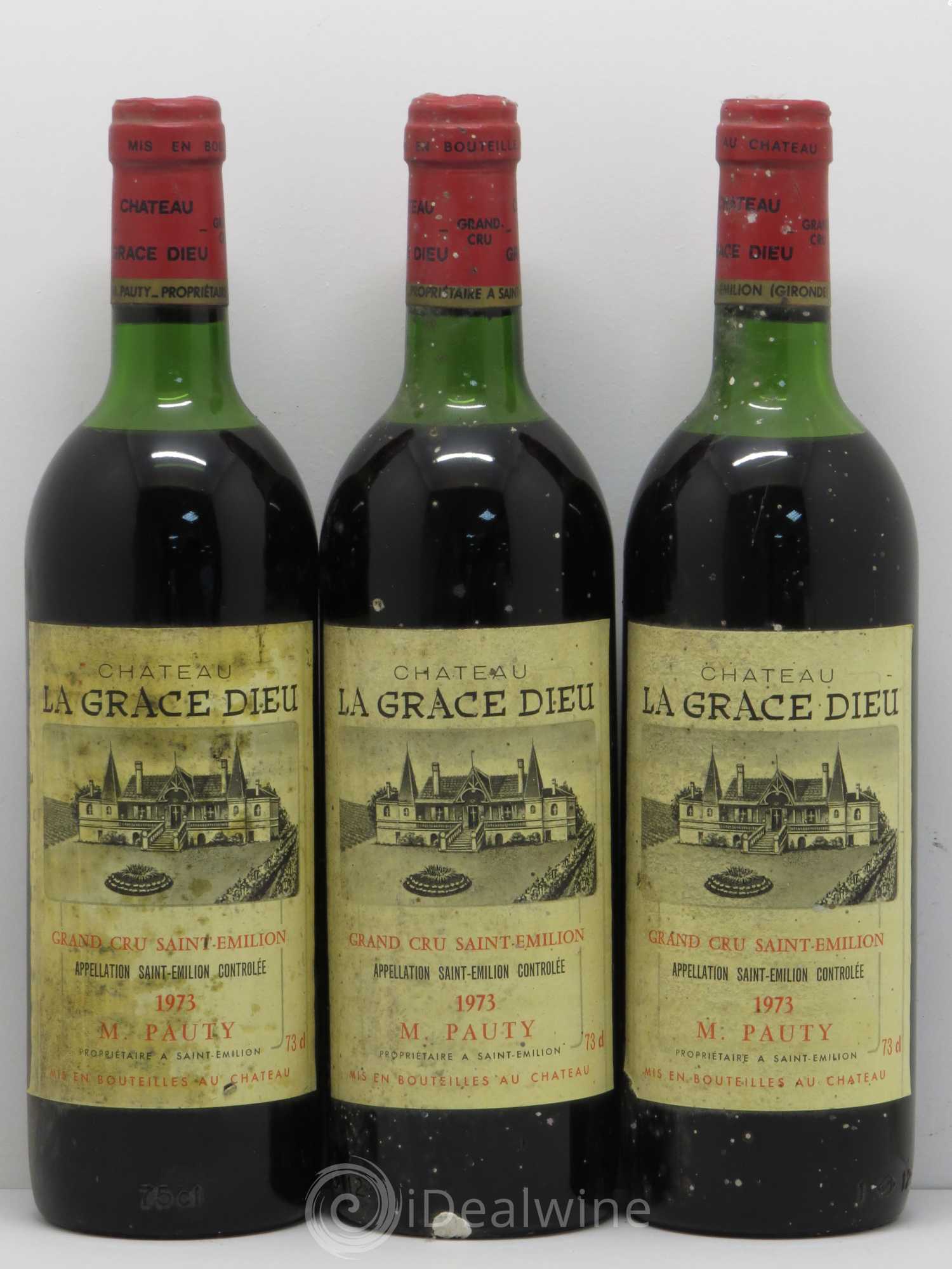 Château la Grâce Dieu 1973 - Lot de 3 bouteilles - 0