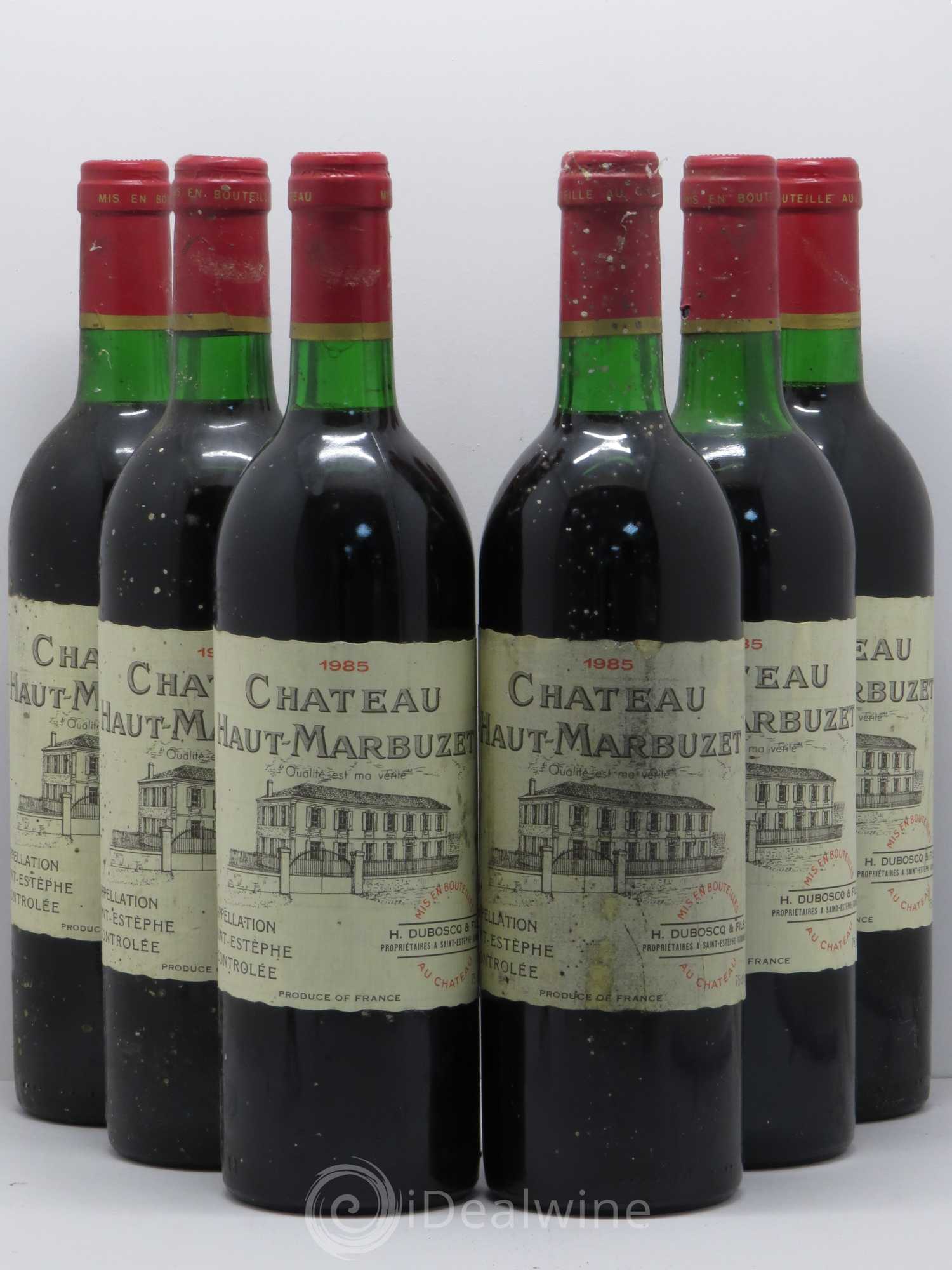Château Haut Marbuzet (sans prix de réserve) 1985 - Lot de 6 bouteilles - 0