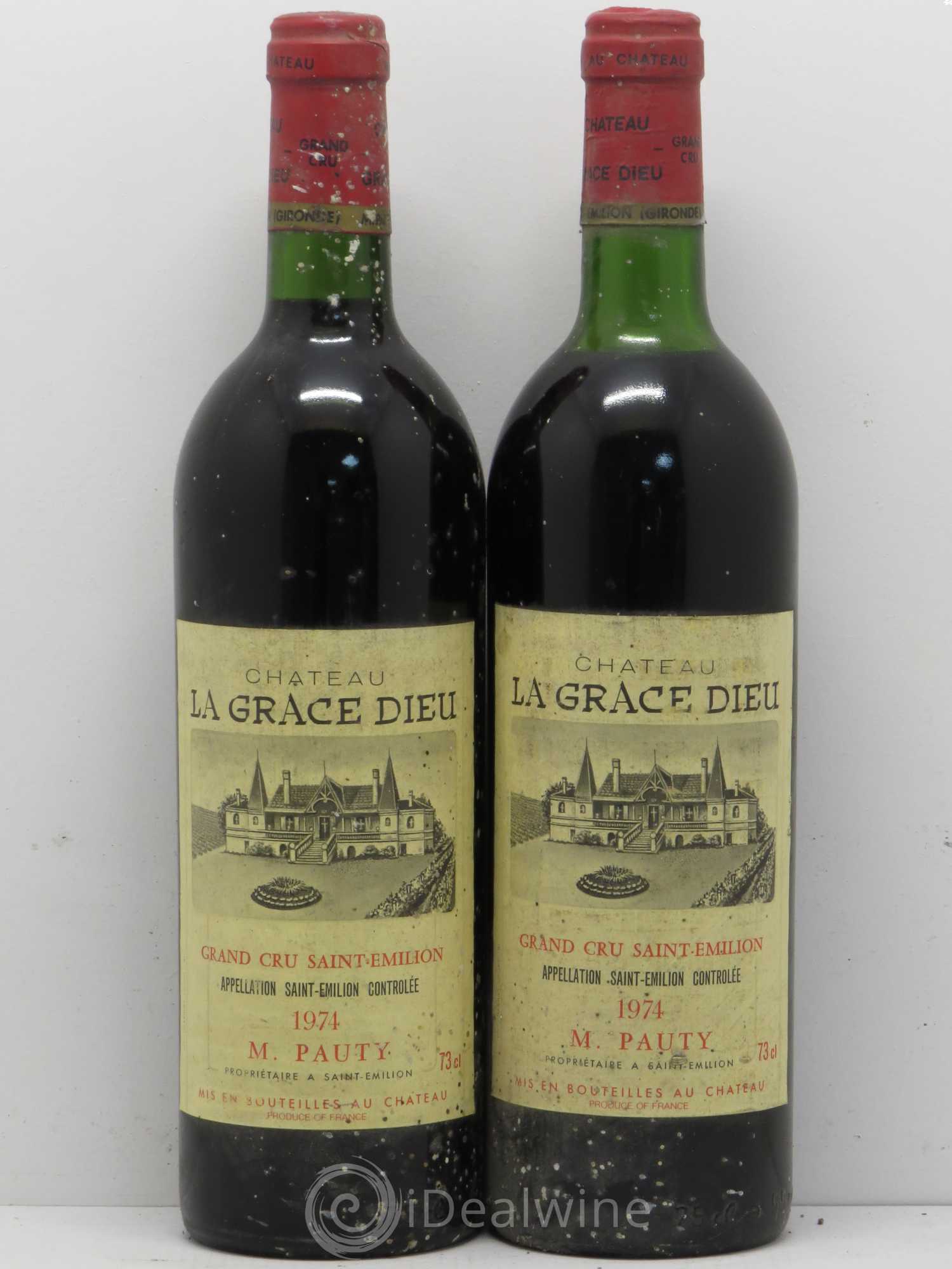 Château la Grâce Dieu 1974 - Lot de 2 bouteilles - 0