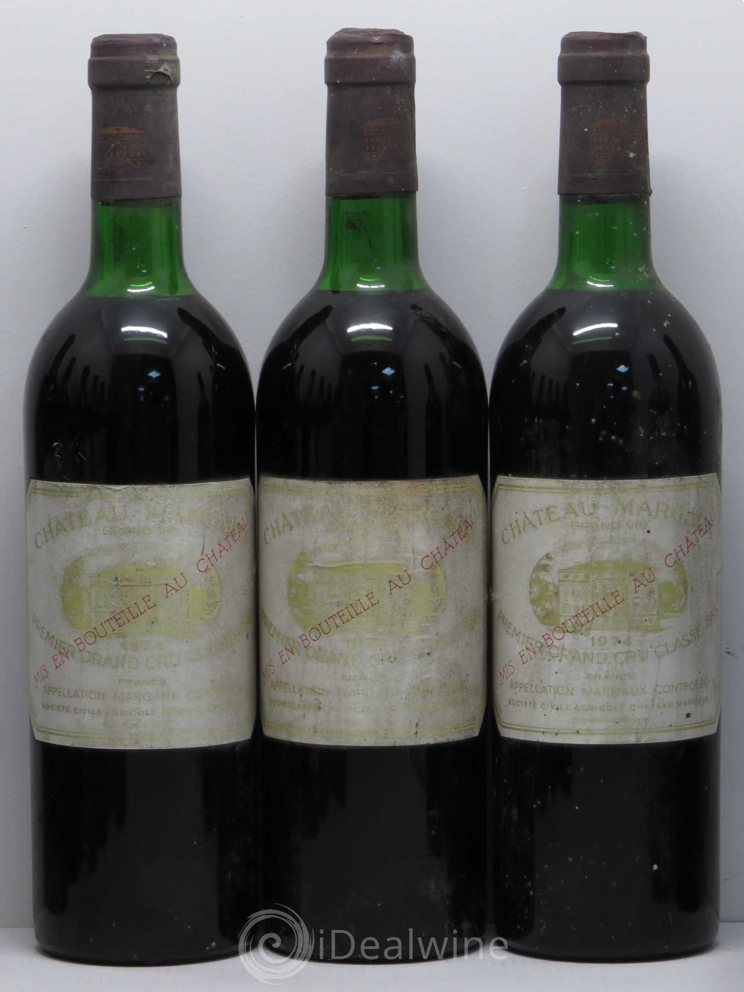Château Margaux 1er Grand Cru Classé (sans prix de réserve) 1974 - Lot de 12 bouteilles - 1