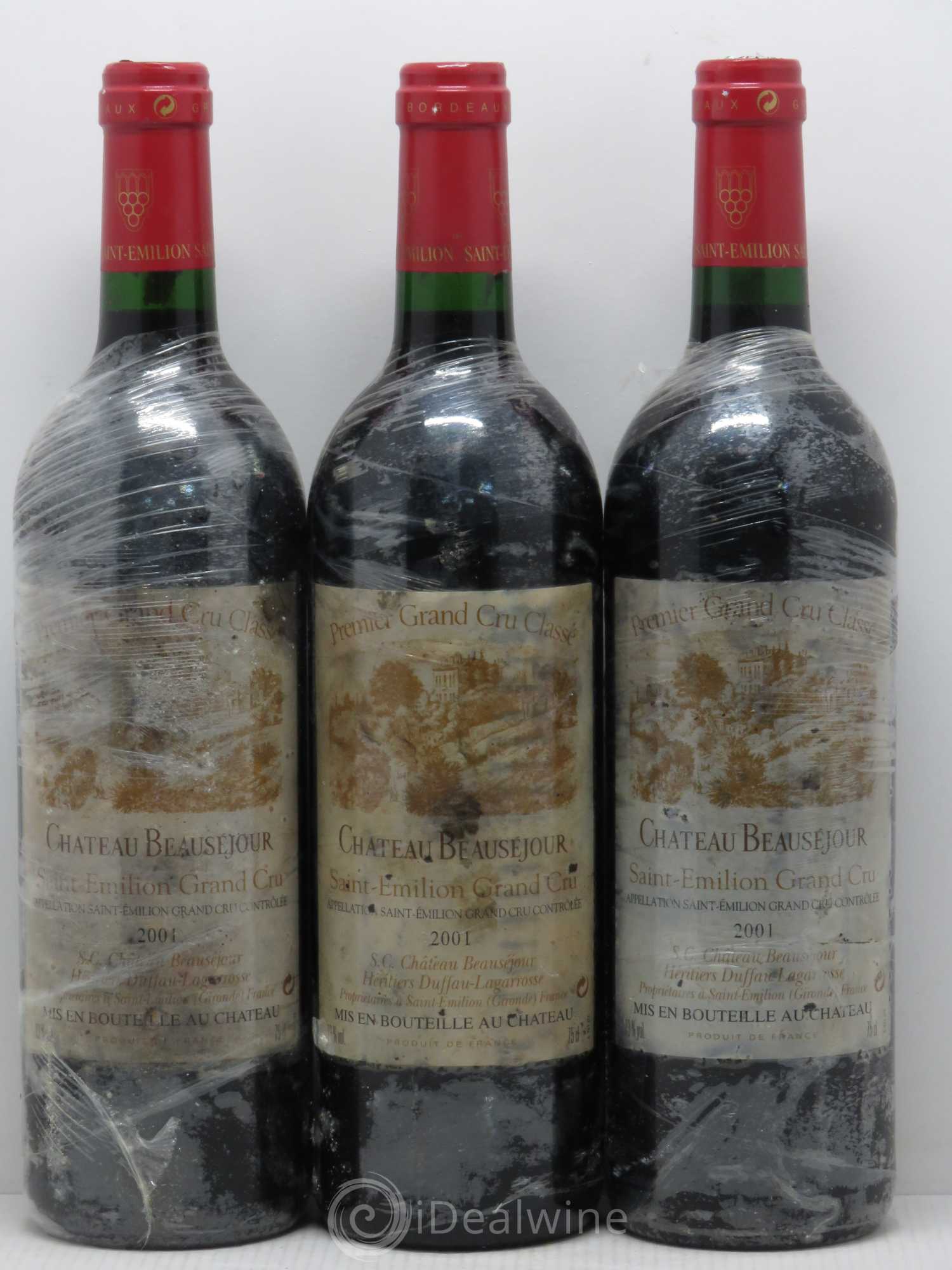 Château Beauséjour (Duffau-Lagarrosse) 1er Grand Cru Classé B 2001 - Lot de 6 bouteilles - 2
