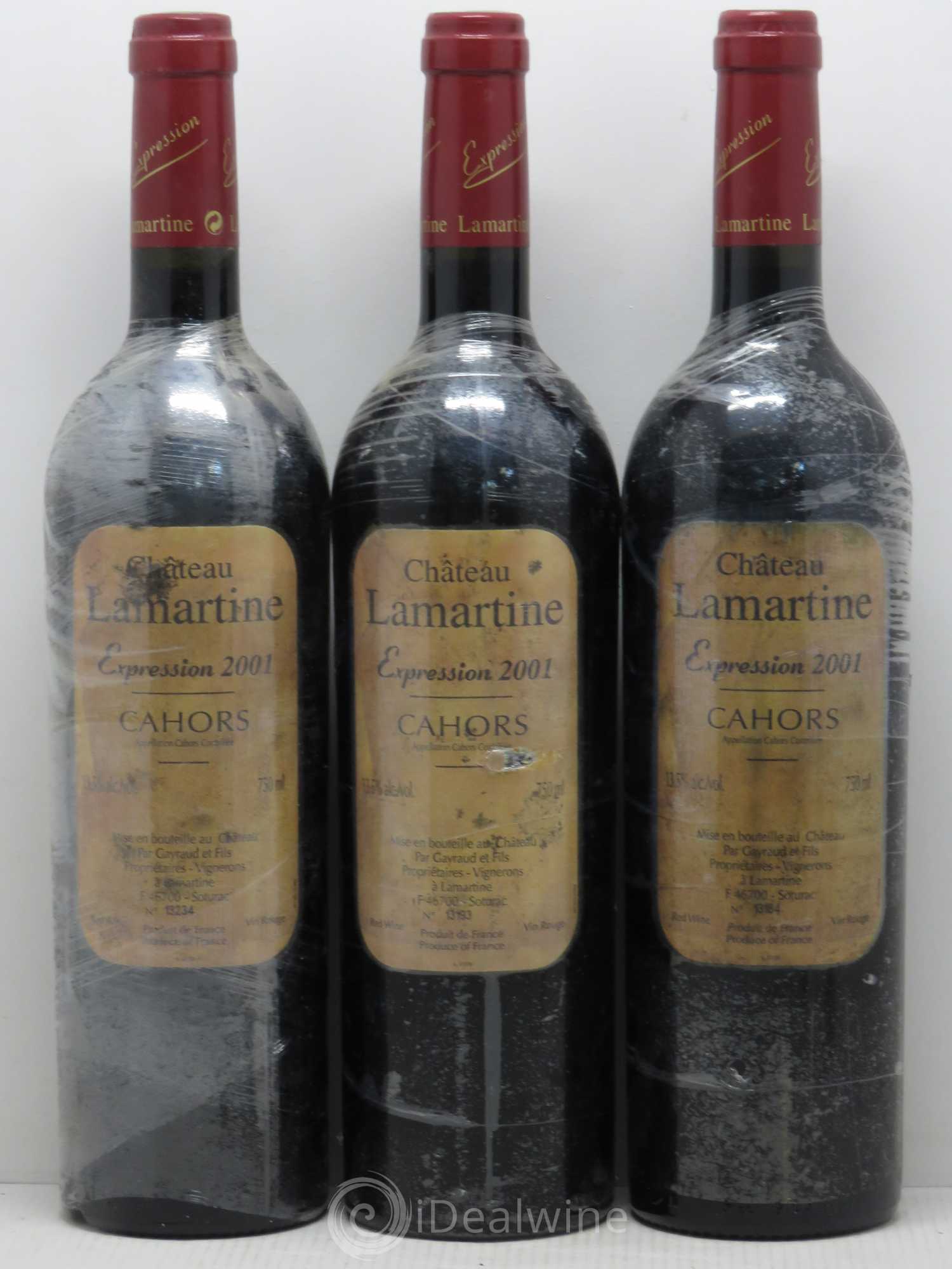 Cahors Expression Château Lamartine 2001 - Lot de 6 bouteilles - 2