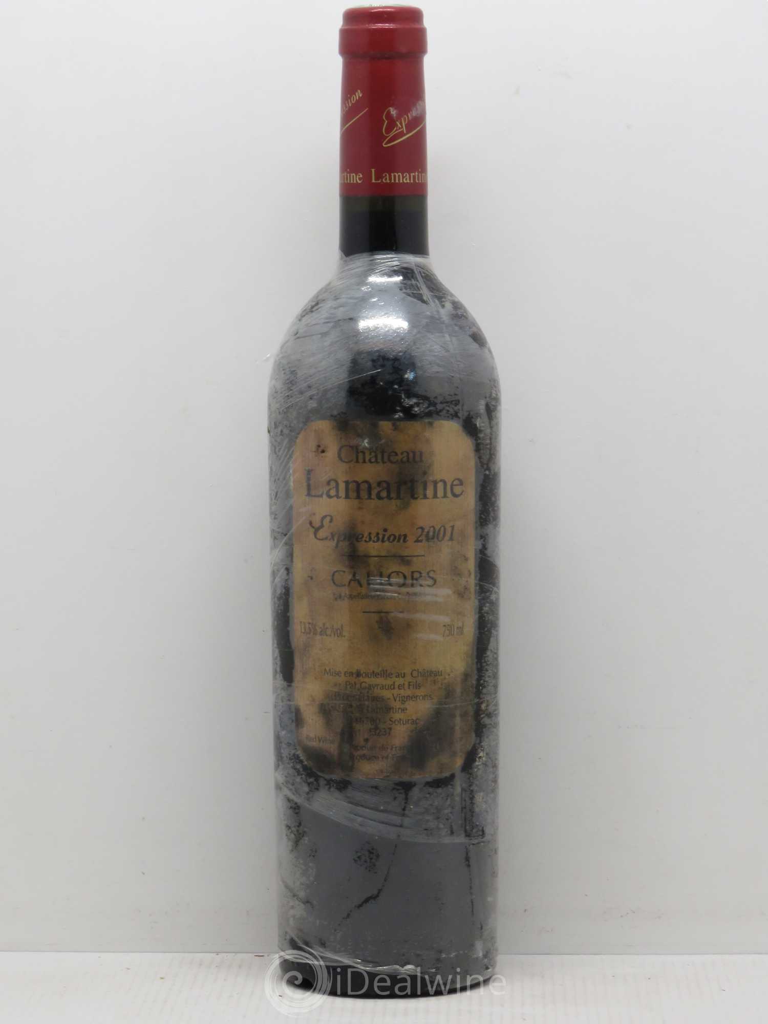 Cahors Expression Château Lamartine 2001 - Lot de 1 bouteille - 0