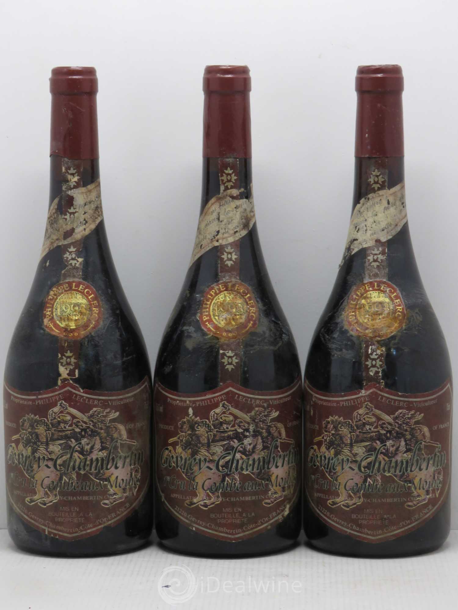 Gevrey-Chambertin 1er Cru P.Leclerc 1993 - Lot de 3 bouteilles - 0