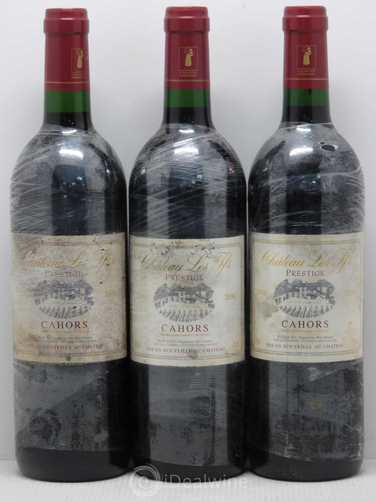 Cahors Château des ifs Prestige (sans prix de réserve) 2000 - Posten von 6 Flaschen - 1