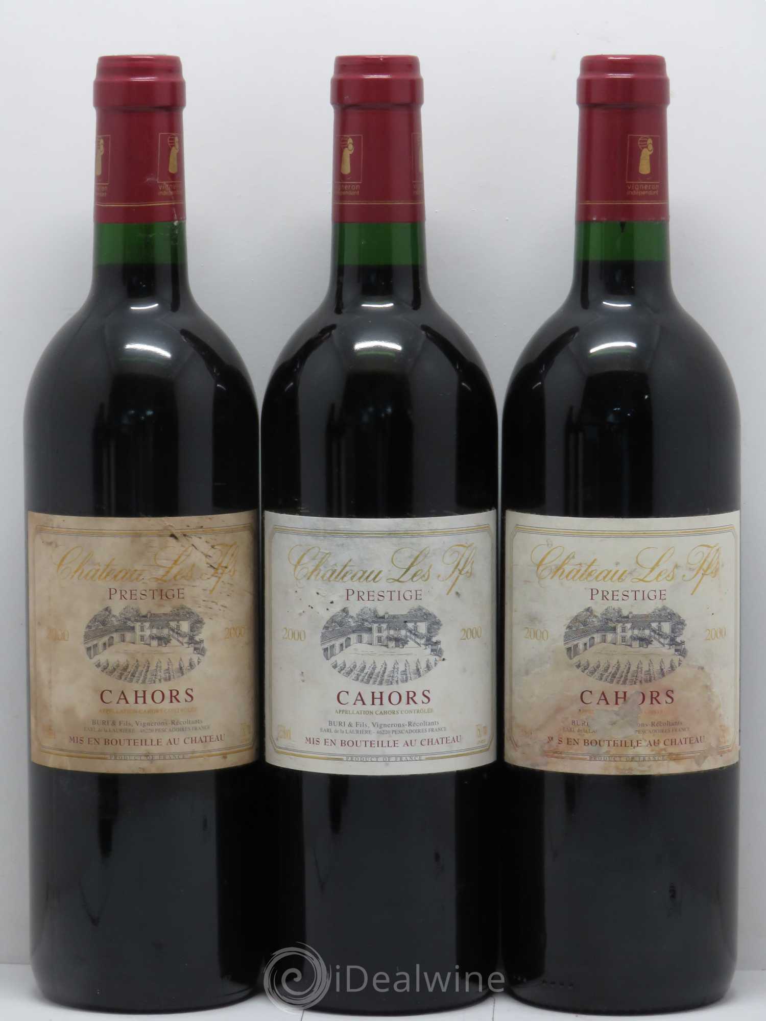 Cahors Château des ifs Prestige (sans prix de réserve) 2000 - Posten von 5 Flaschen - 1