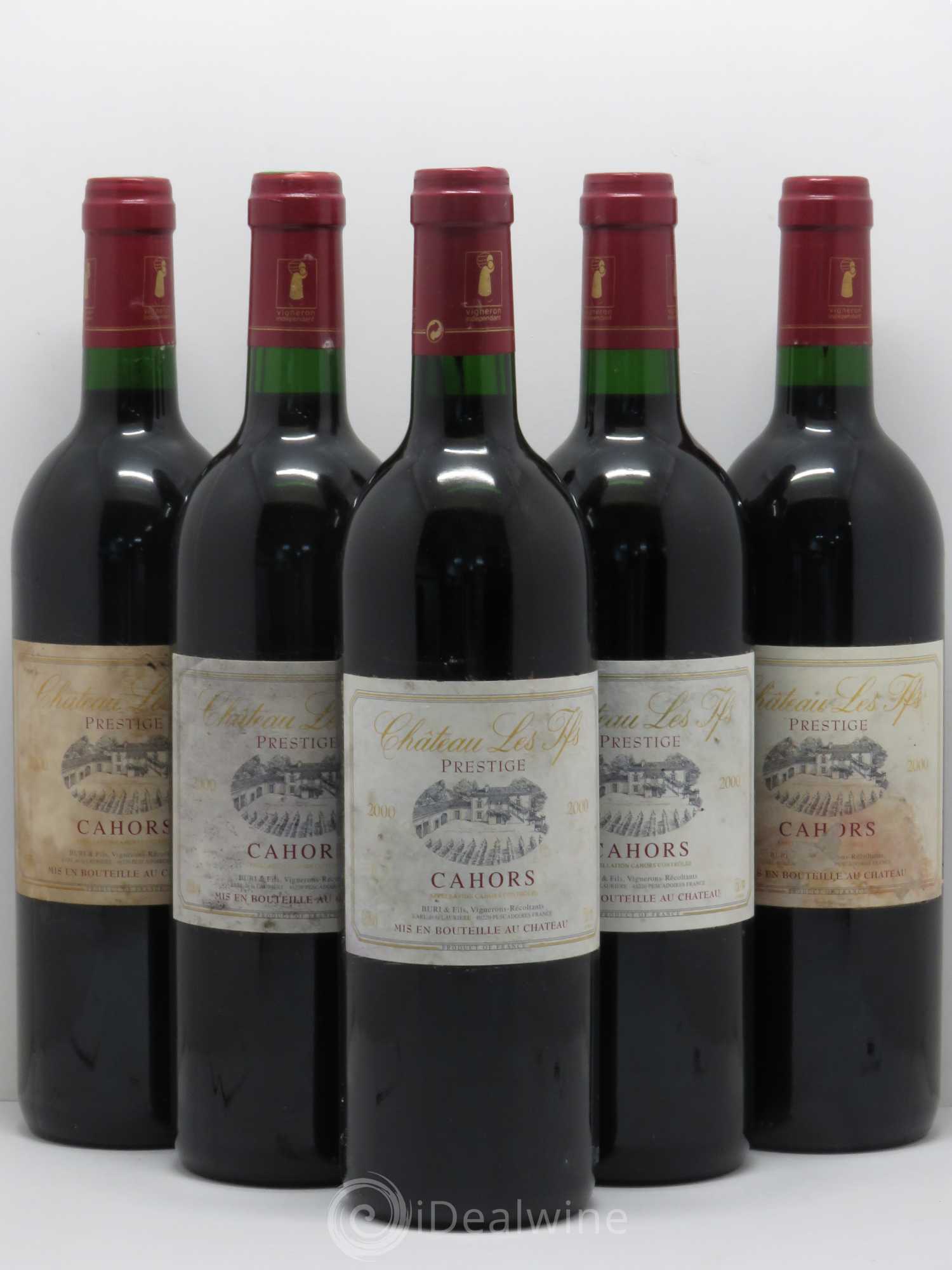 Cahors Château des ifs Prestige (sans prix de réserve) 2000 - Posten von 5 Flaschen - 0