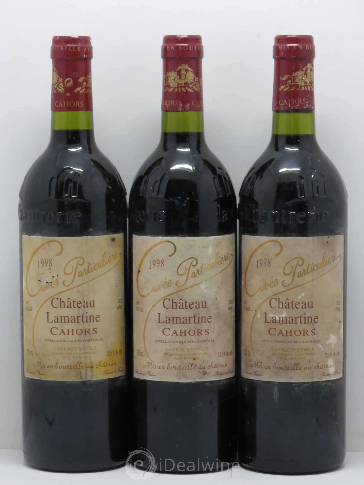 Cahors Cuvée Particulière - Château Lamartine (sans prix de réserve) 1998 - Posten von 3 Flaschen - 0