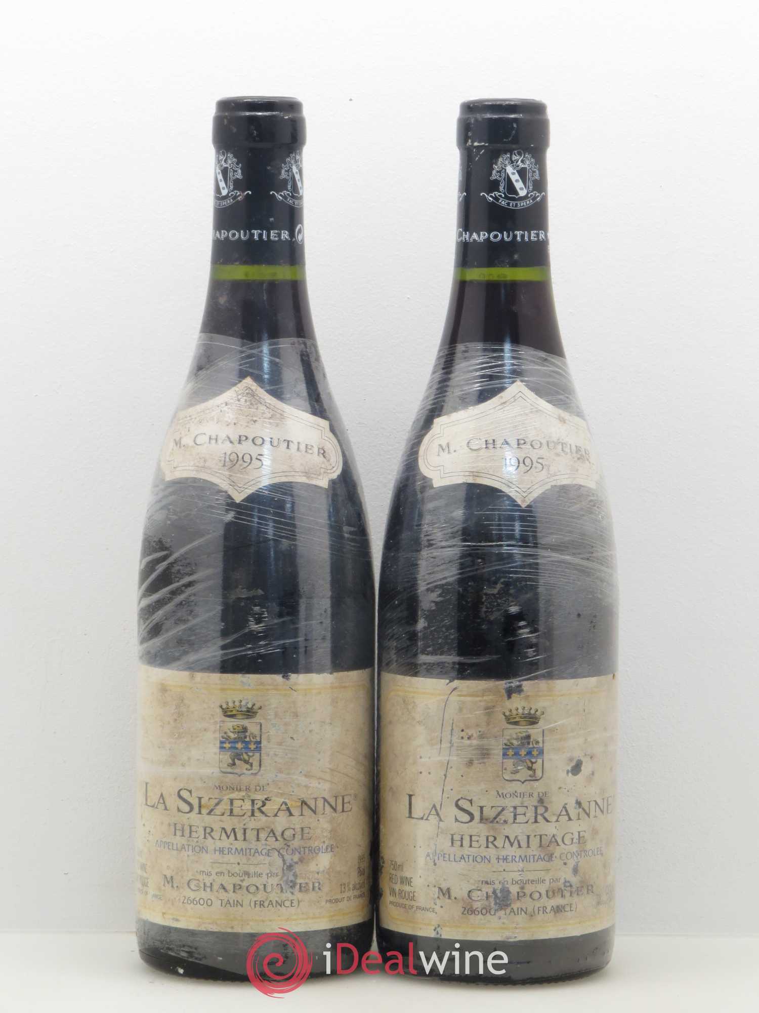 Hermitage Monier de La Sizeranne Chapoutier 1995 - Lot de 2 bouteilles - 0