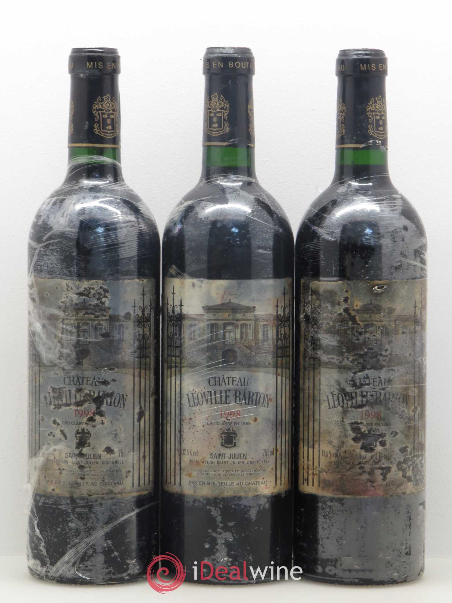 Château Léoville Barton 2ème Grand Cru Classé 1998 - Lot de 3 bouteilles - 0