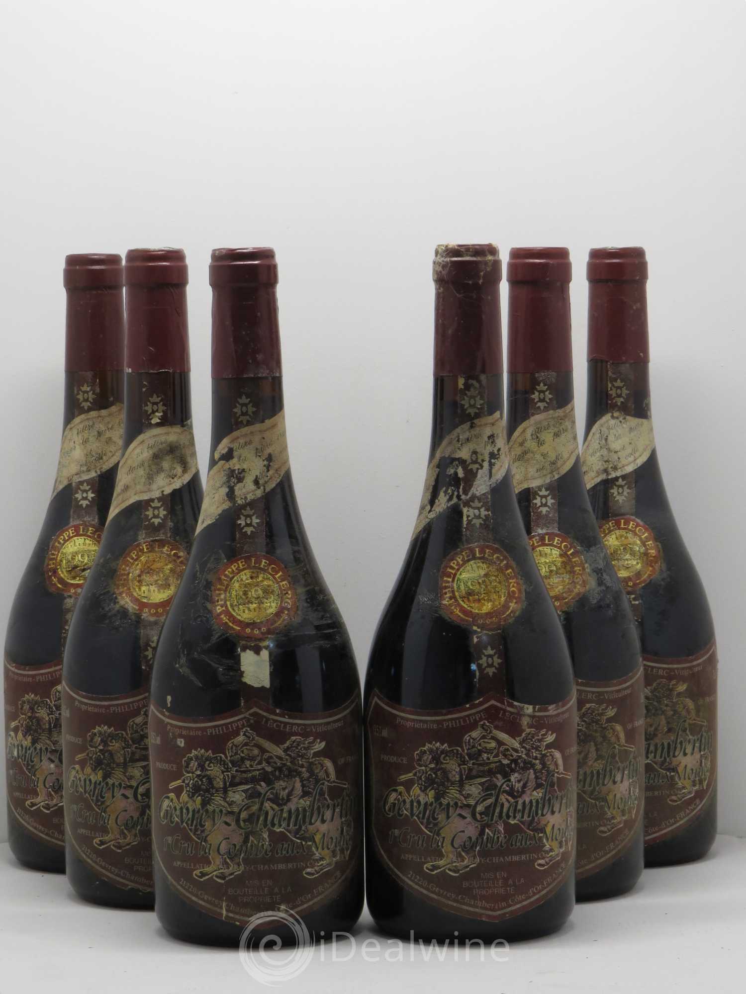 Gevrey-Chambertin 1er Cru La Combe Aux Moines Philippe Leclerc 1993 - Posten von 6 Flaschen - 0