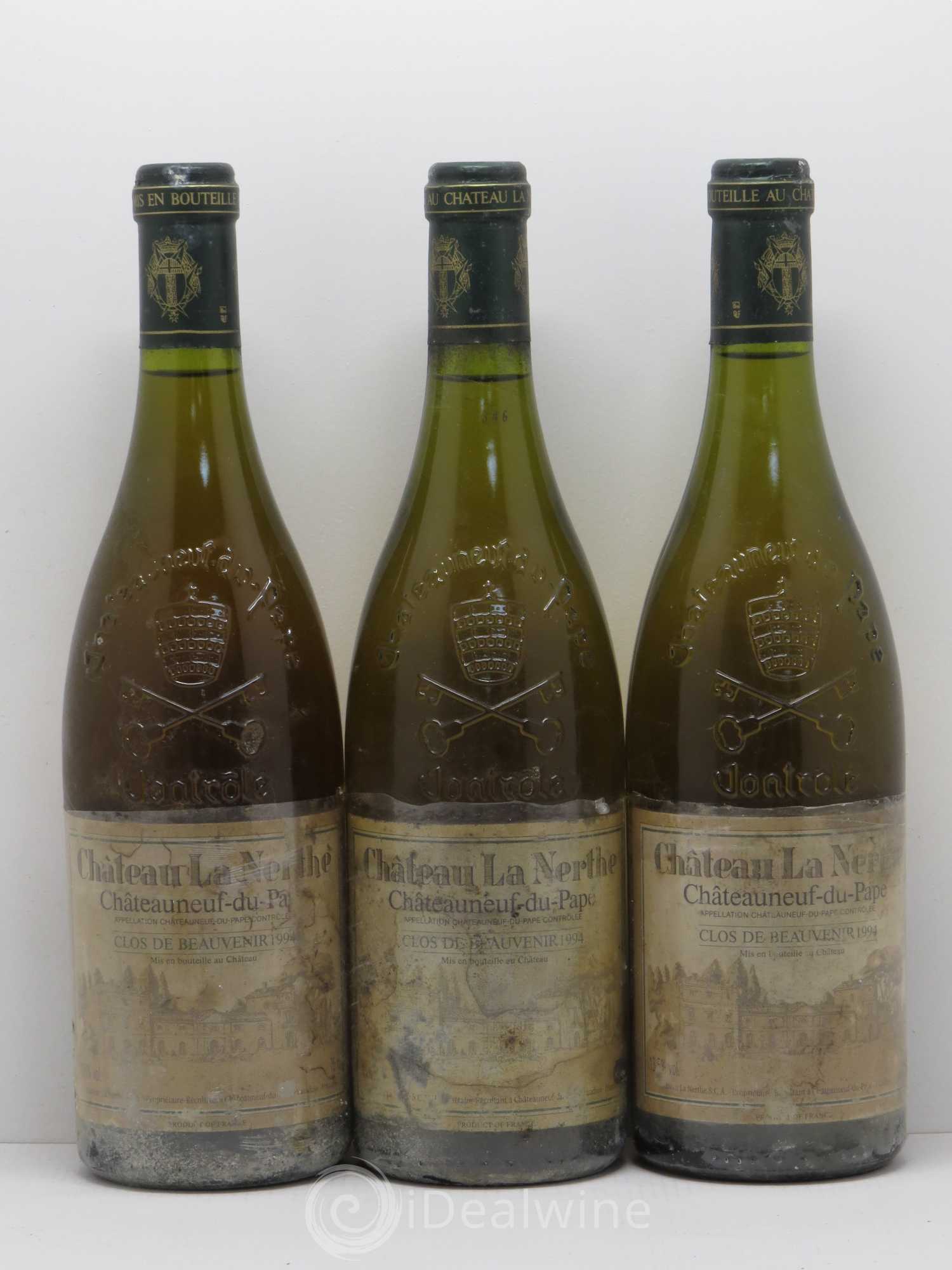 Châteauneuf-du-Pape Clos de Beauvenir Château La Nerthe 1994 - Posten von 6 Flaschen - 2