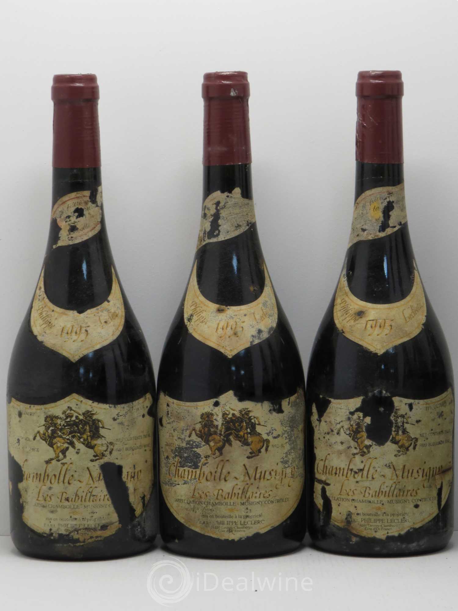 Chambolle-Musigny Les Babillaires Philippe Leclerc 1995 - Posten von 6 Flaschen - 1