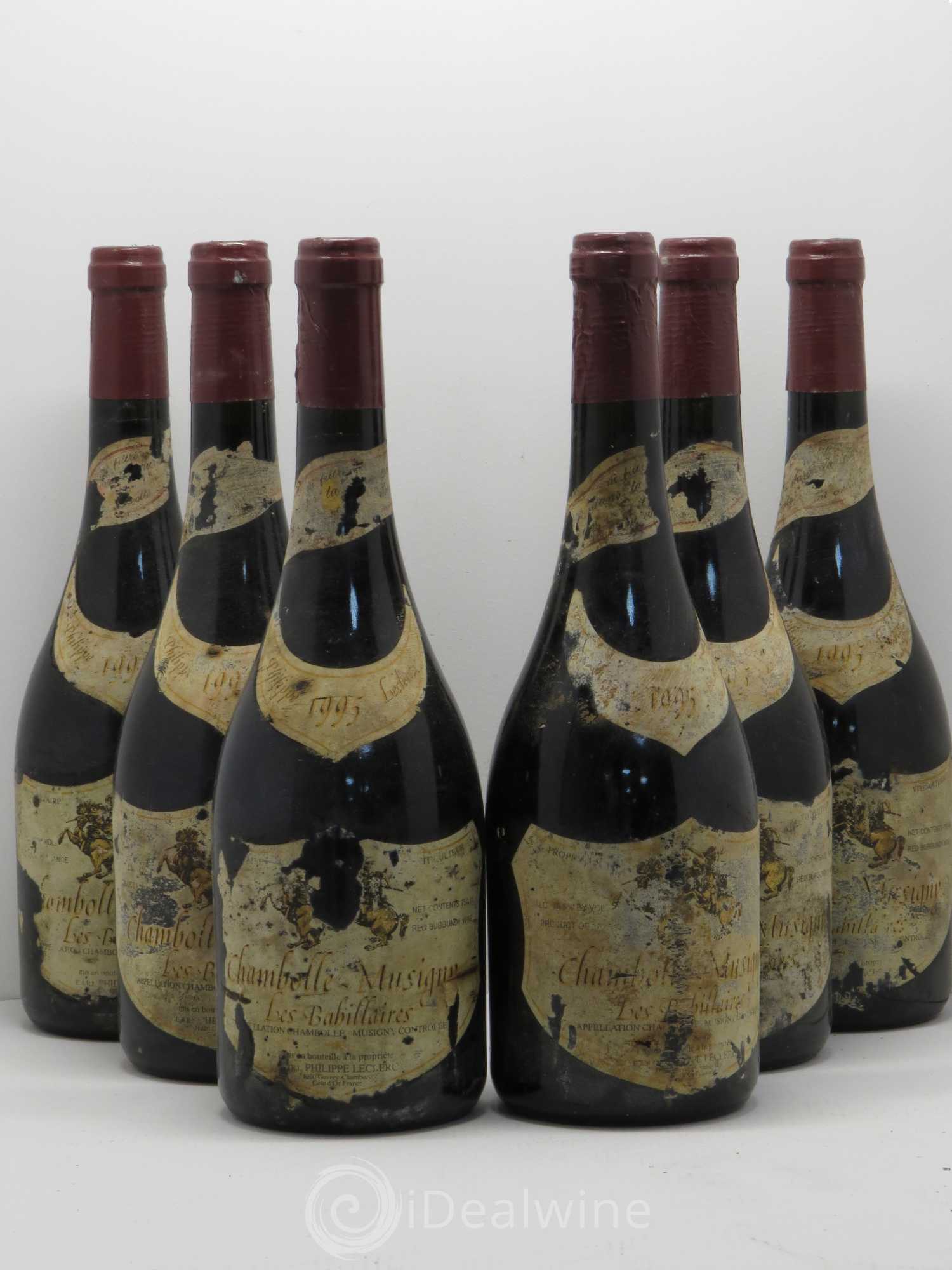 Chambolle-Musigny Les Babillaires Philippe Leclerc 1995 - Posten von 6 Flaschen - 0