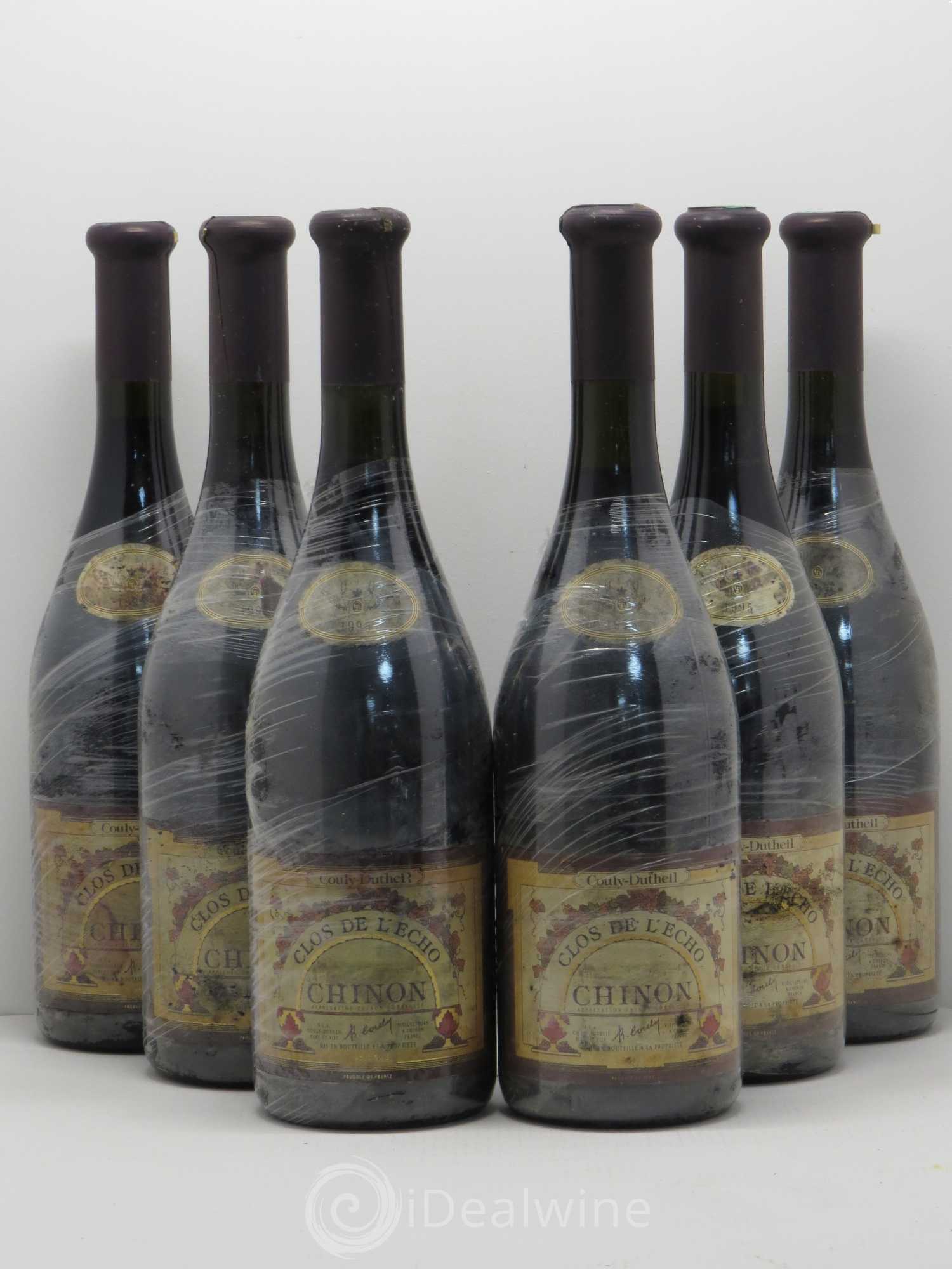 Chinon Clos de l'Echo Couly-Dutheil 1995 - Lot de 6 bouteilles - 0