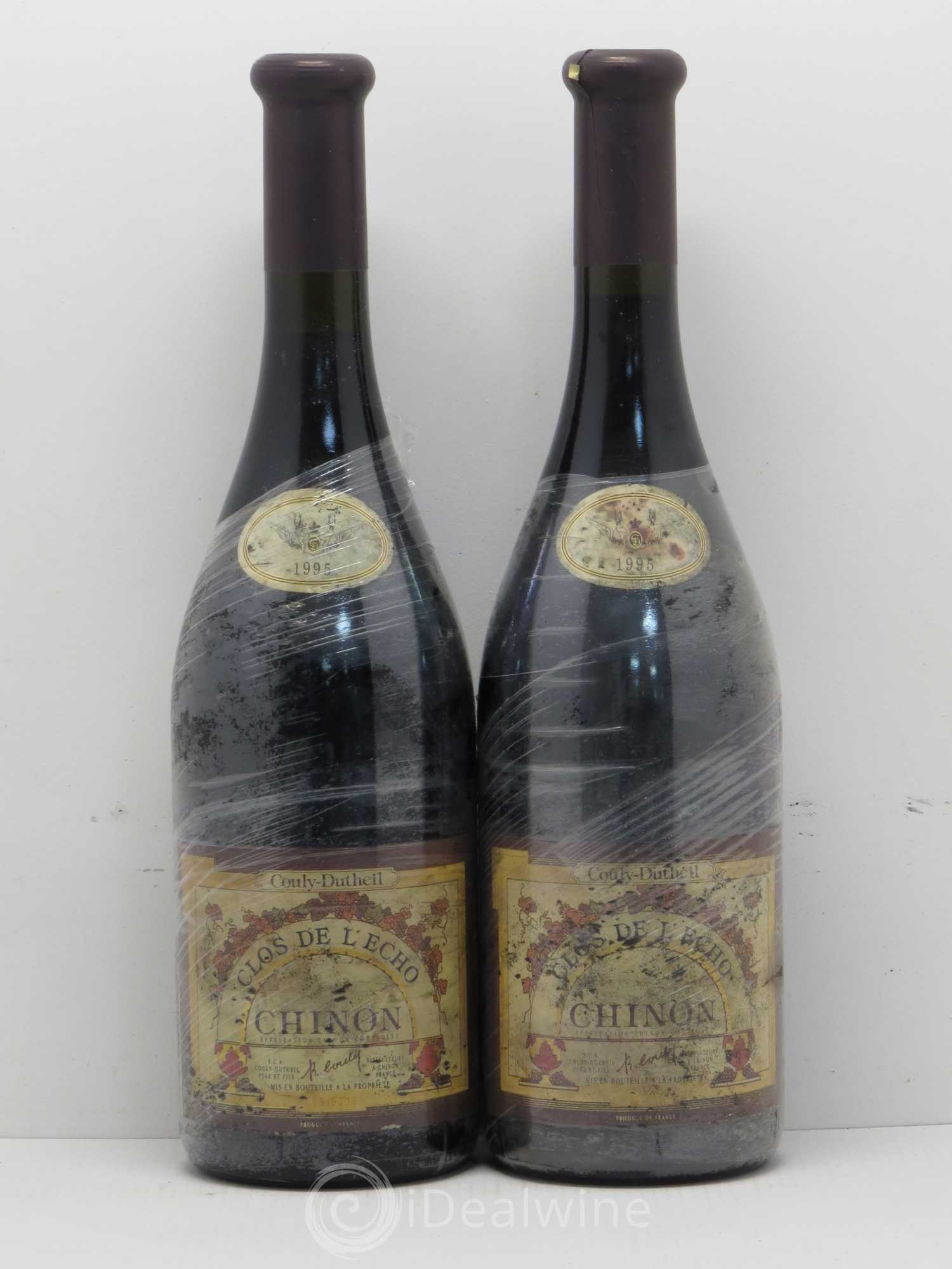 Chinon Clos de l'Echo Couly-Dutheil 1995 - Lot de 2 bouteilles - 0
