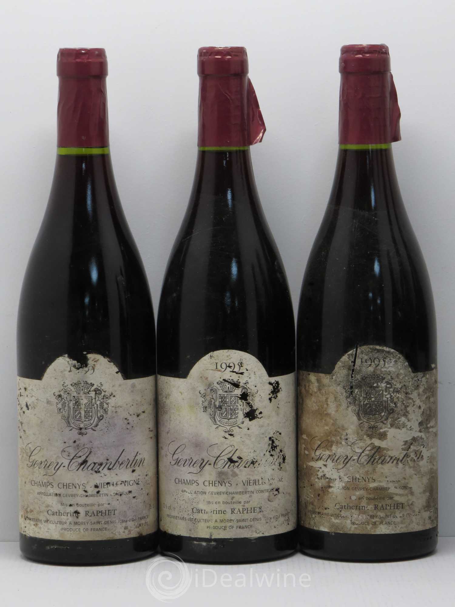 Gevrey-Chambertin Vieilles Vignes Champs Chenys Catherine Raphet 1995 - Posten von 6 Flaschen - 1