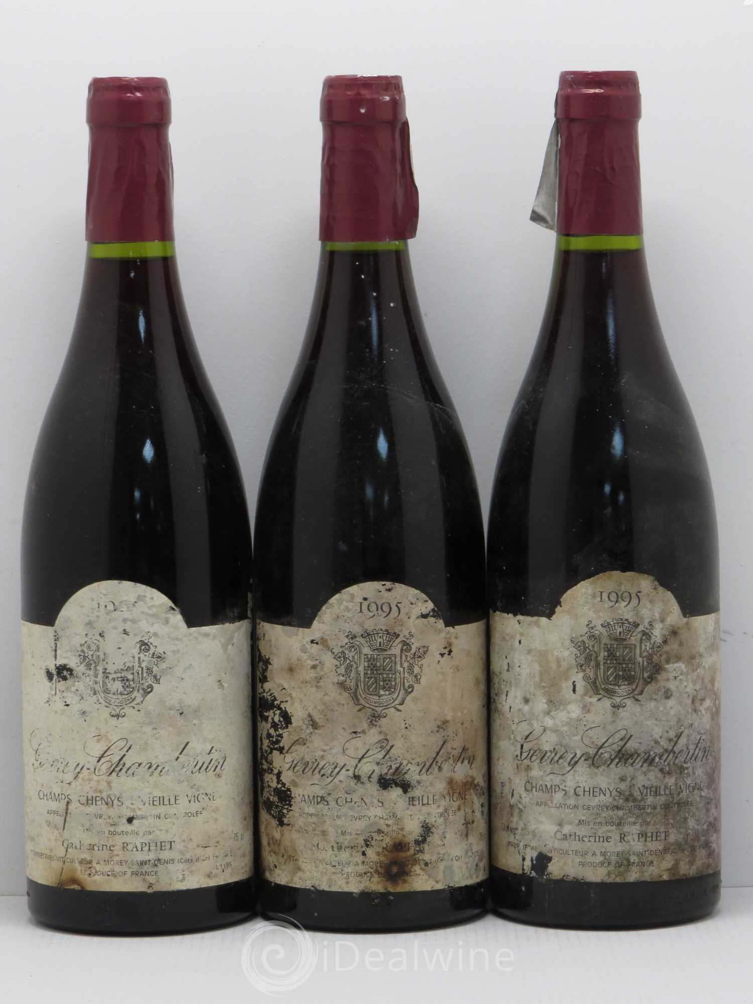 Gevrey-Chambertin Vieilles Vignes Champs Chenys Catherine Raphet 1995 - Posten von 6 Flaschen - 2