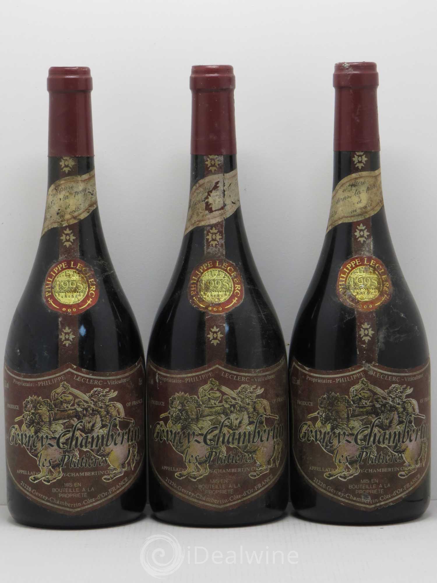 Gevrey-Chambertin Les Platieres Philippe Leclerc 1995 - Lot de 6 bouteilles - 2