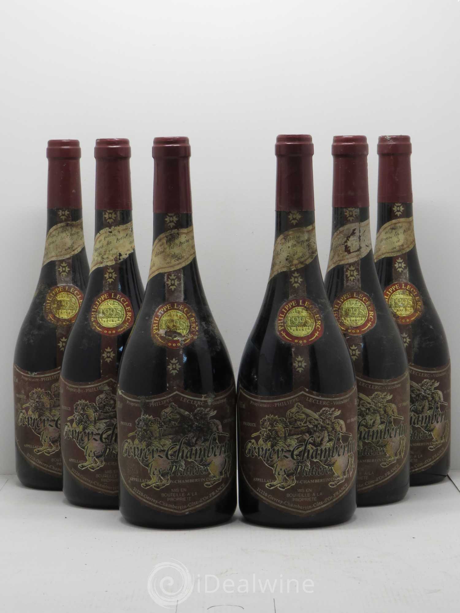 Gevrey-Chambertin Les Platieres Philippe Leclerc 1995 - Lot de 6 bouteilles - 0
