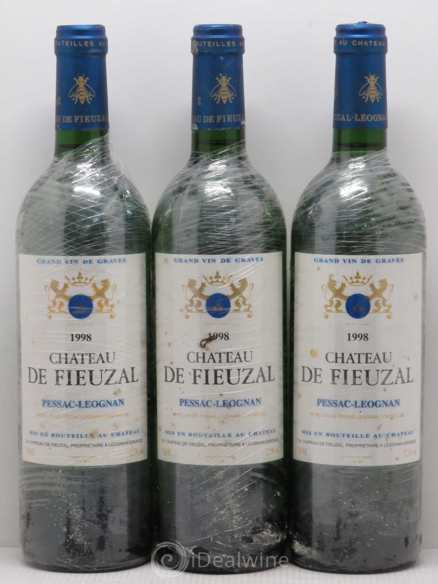 Château de Fieuzal 1998 - Lot de 3 bouteilles - 0