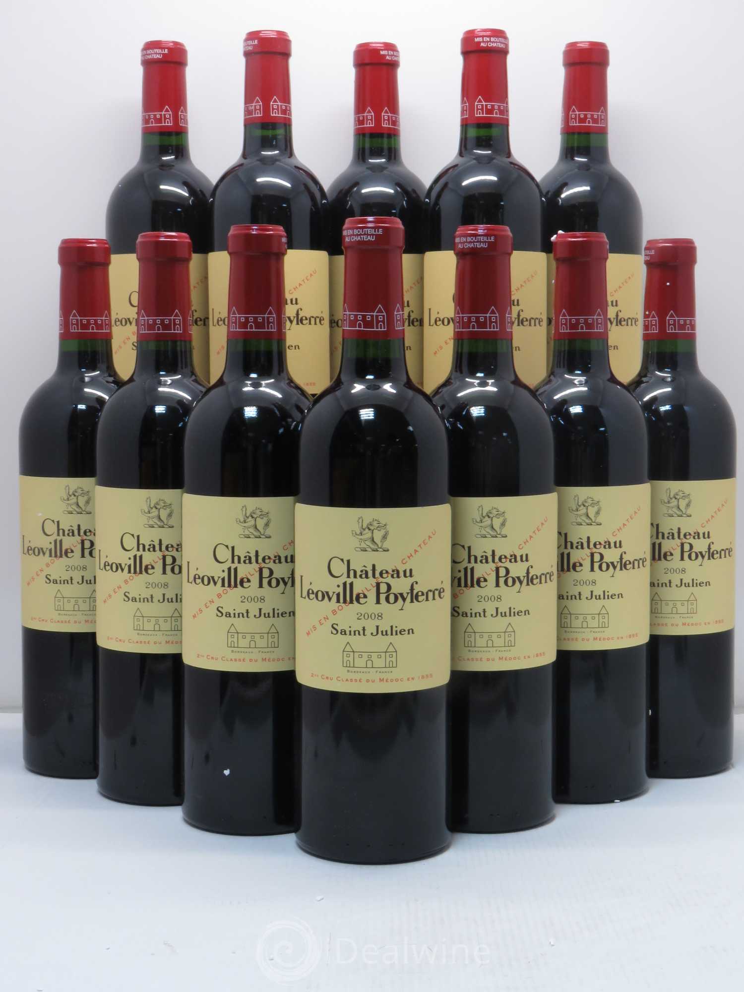 Château Léoville Poyferré 2ème Grand Cru Classé 2008 - Lot de 12 bouteilles - 0