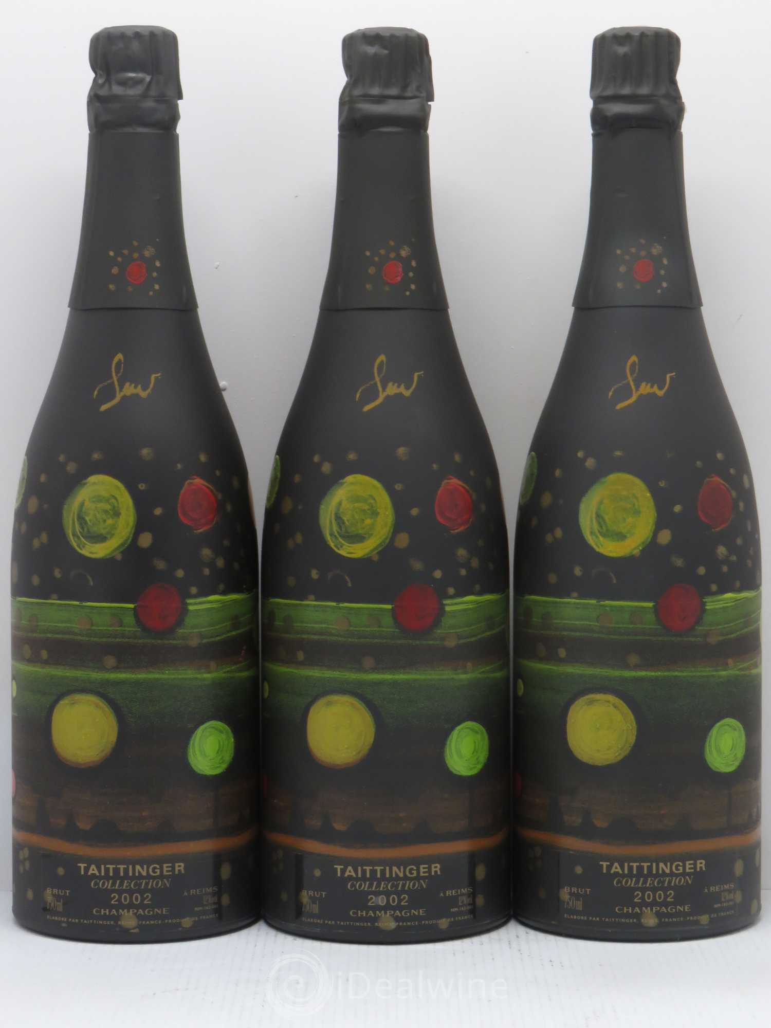 2002 - Collection Amadou Sow Taittinger 2002 - Lot of 3 bottles - 0