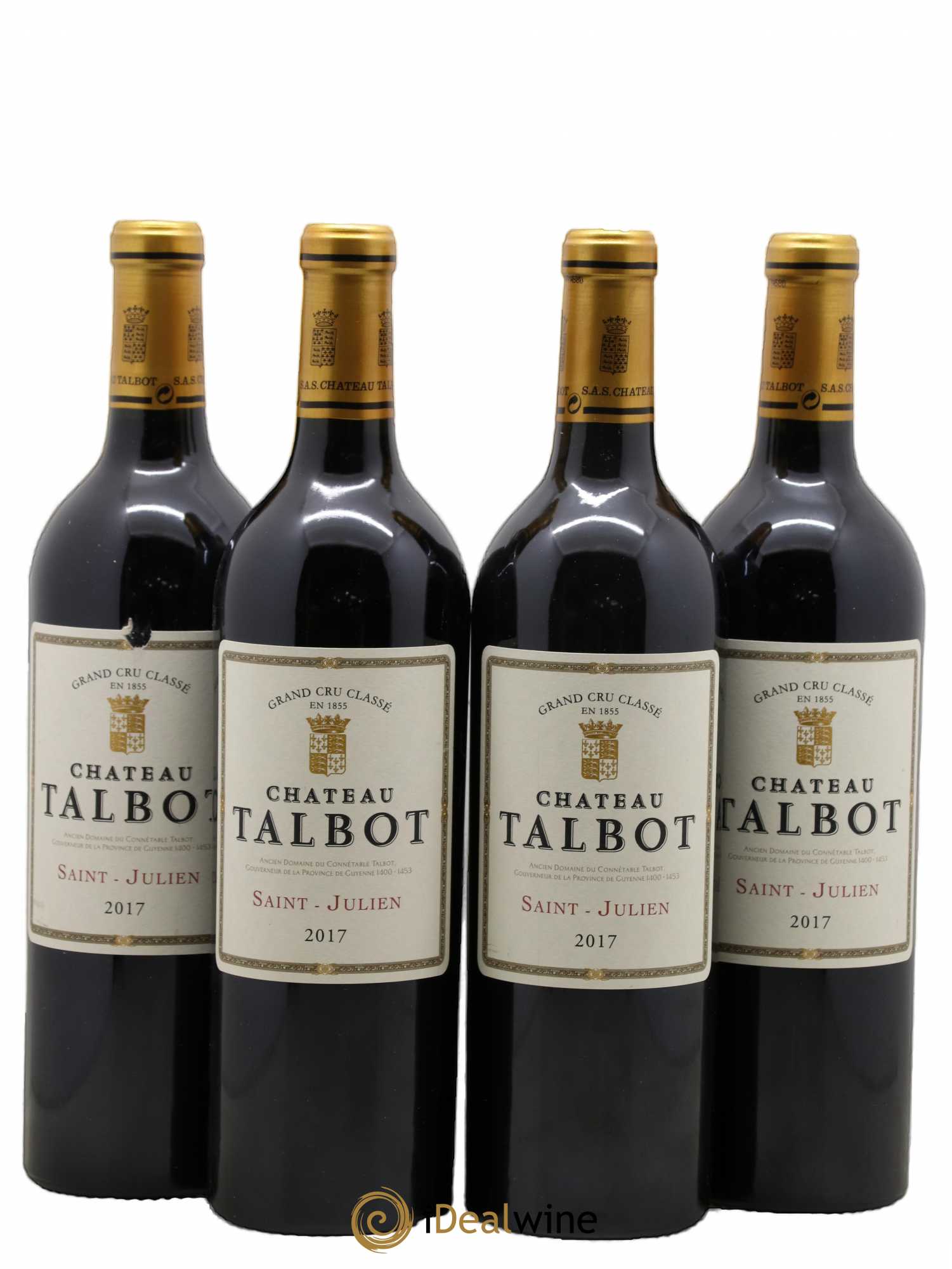 Château Talbot 4ème Grand Cru Classé 2017 - Lot de 4 bouteilles - 0