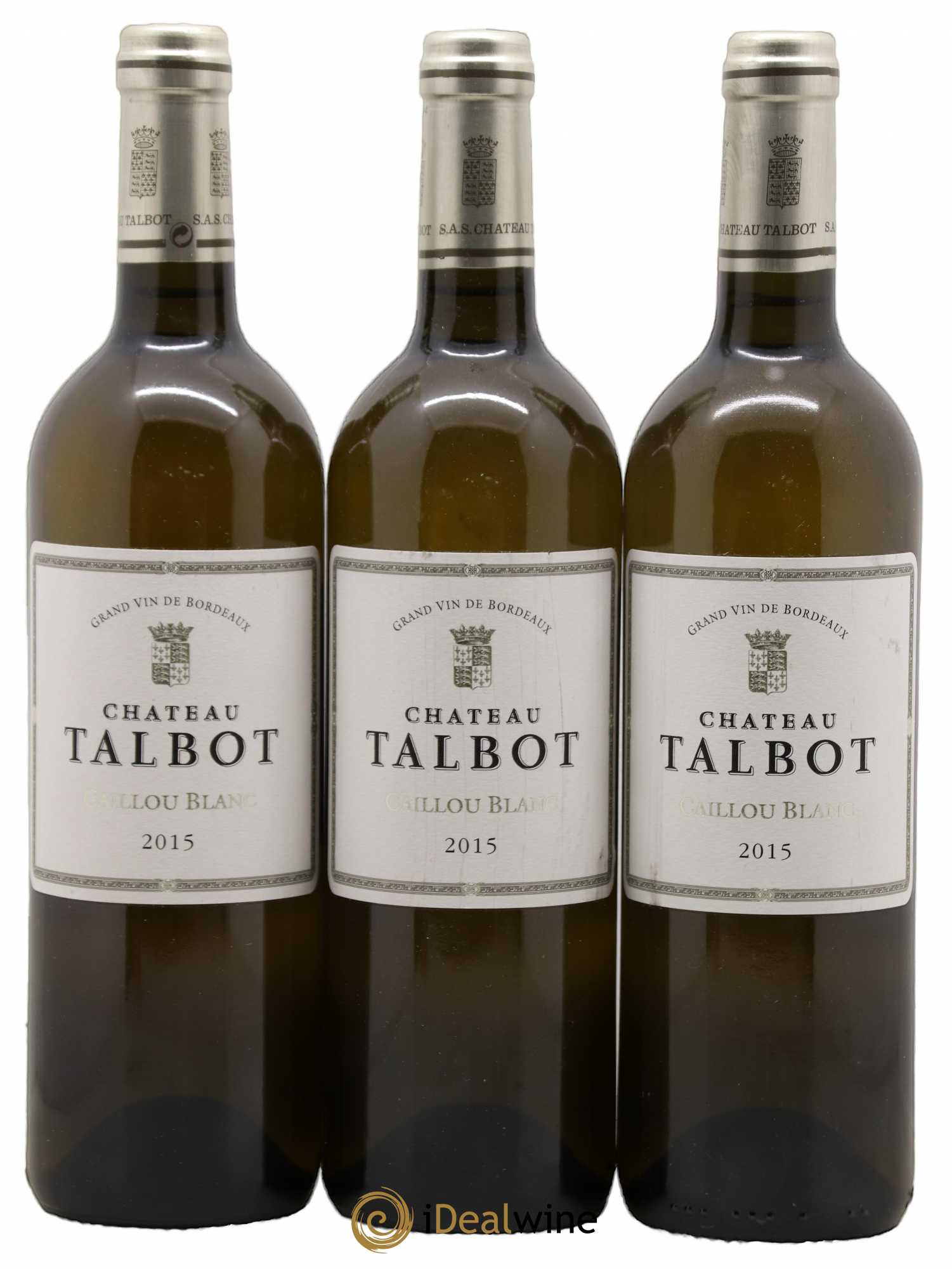 Château Talbot Caillou Blanc Caillou blanc 2015 - Lot de 3 bouteilles - 0