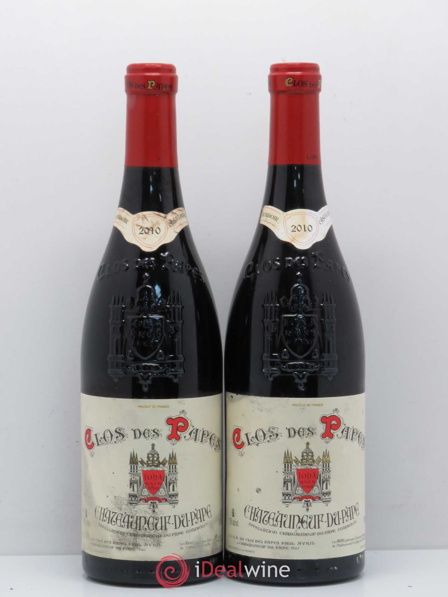 Châteauneuf-du-Pape Clos des Papes - Paul Avril 2010 - Lot de 2 bouteilles - 0